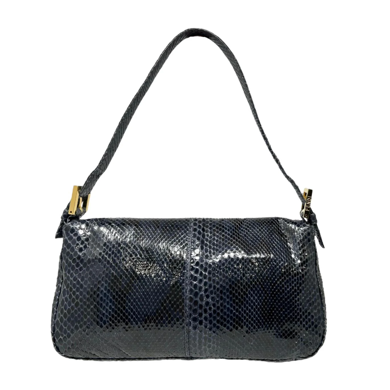 Fendi Black Snakeskin Baguette - Image 2