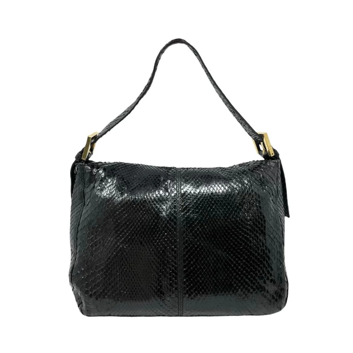 Fendi Black Snakeskin Shoulder Bag - Image 2