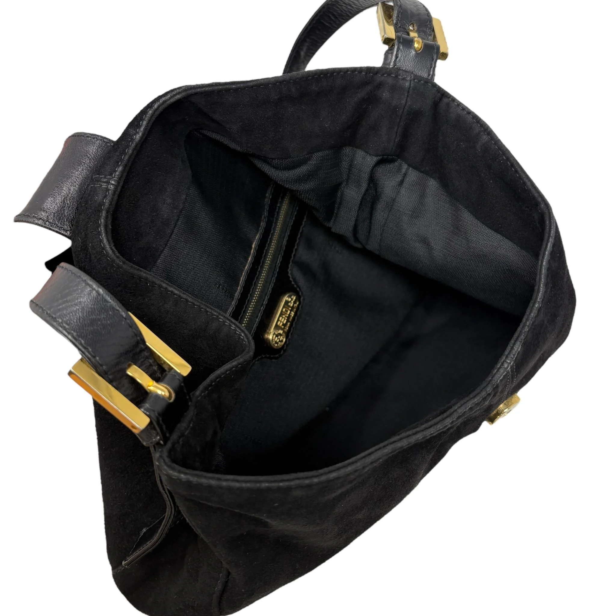 Fendi Black Suede Shoulder Bag - Image 3