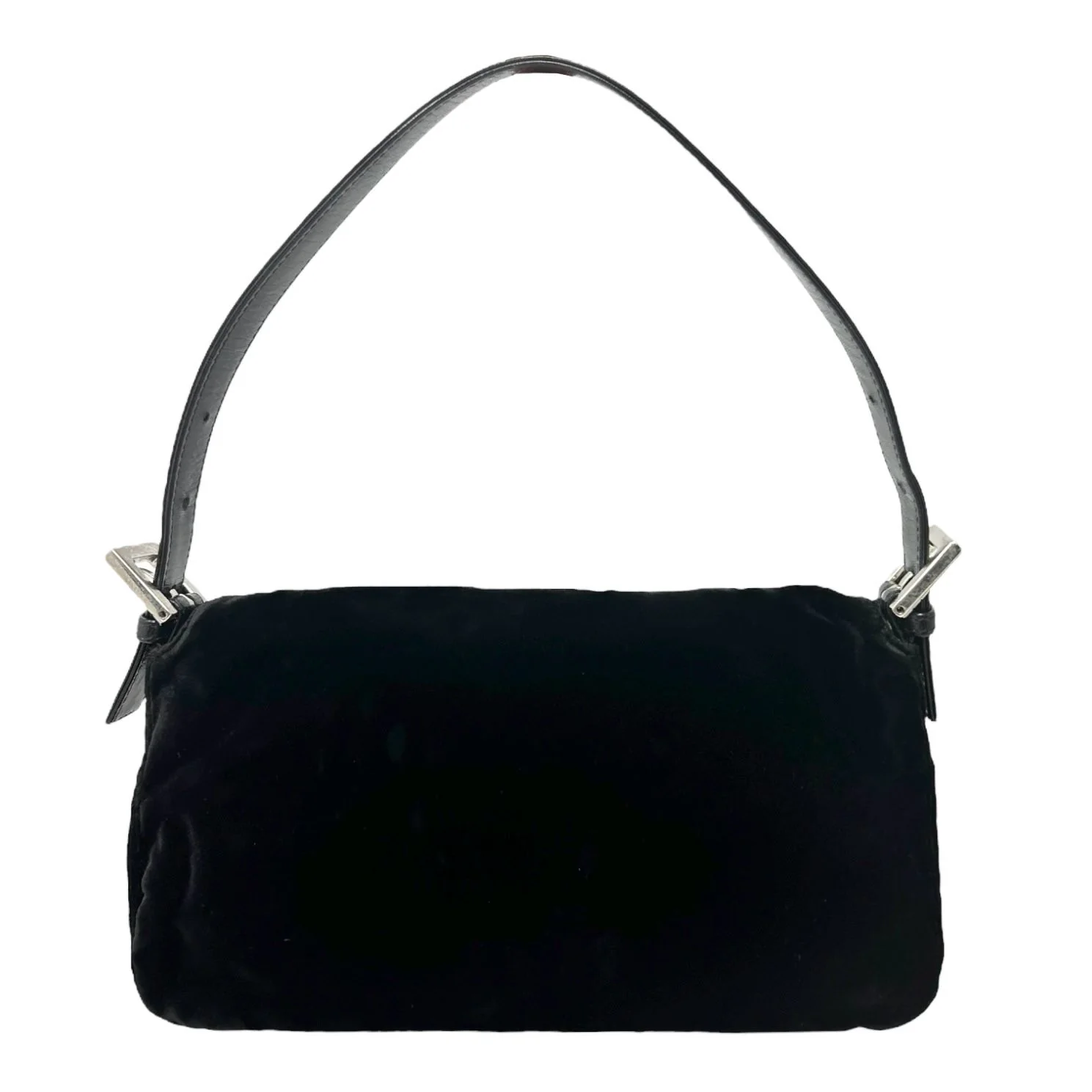 Fendi Black Velvet Baguette - Image 2