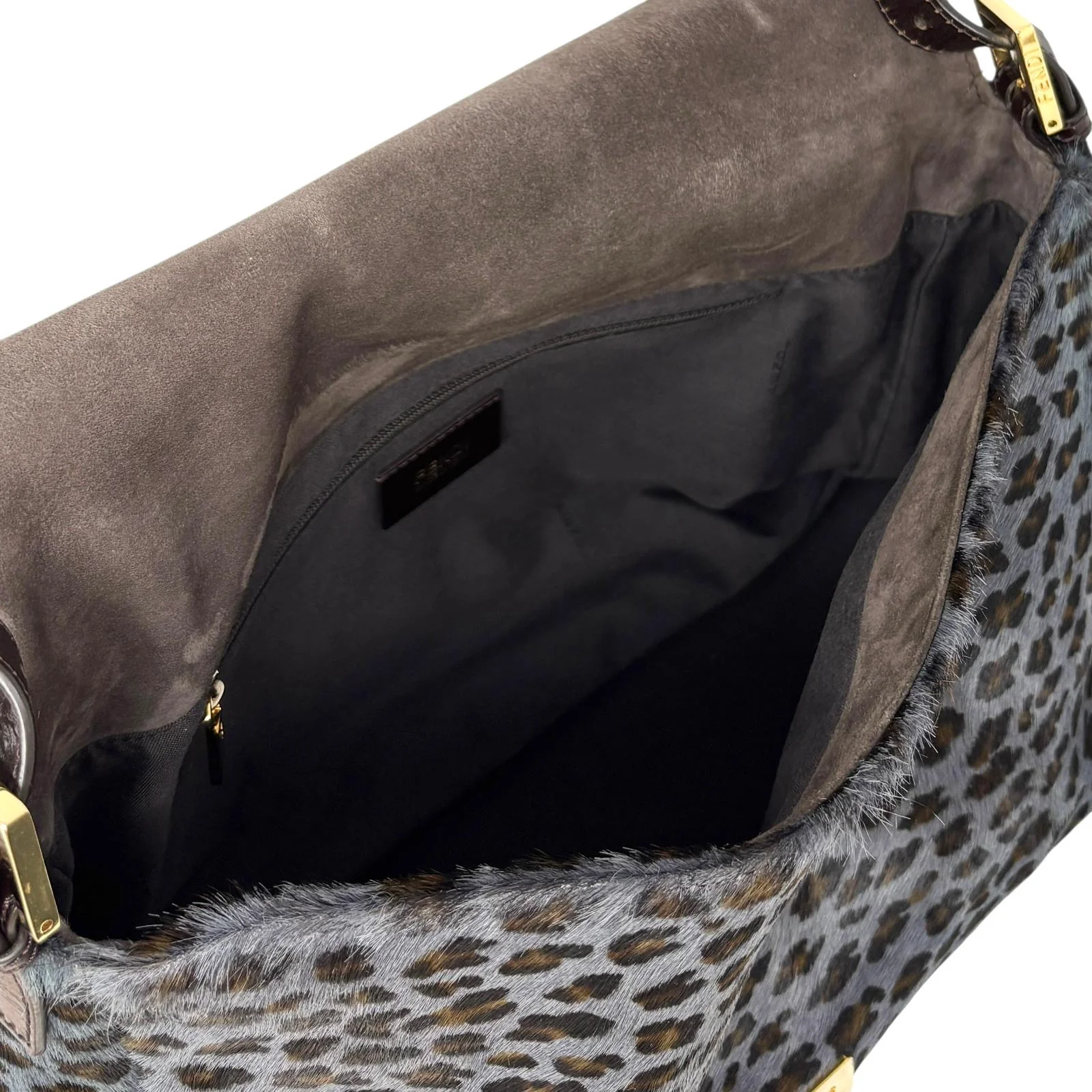 Fendi Blue Cheetah Mama Baguette Bag - Image 4