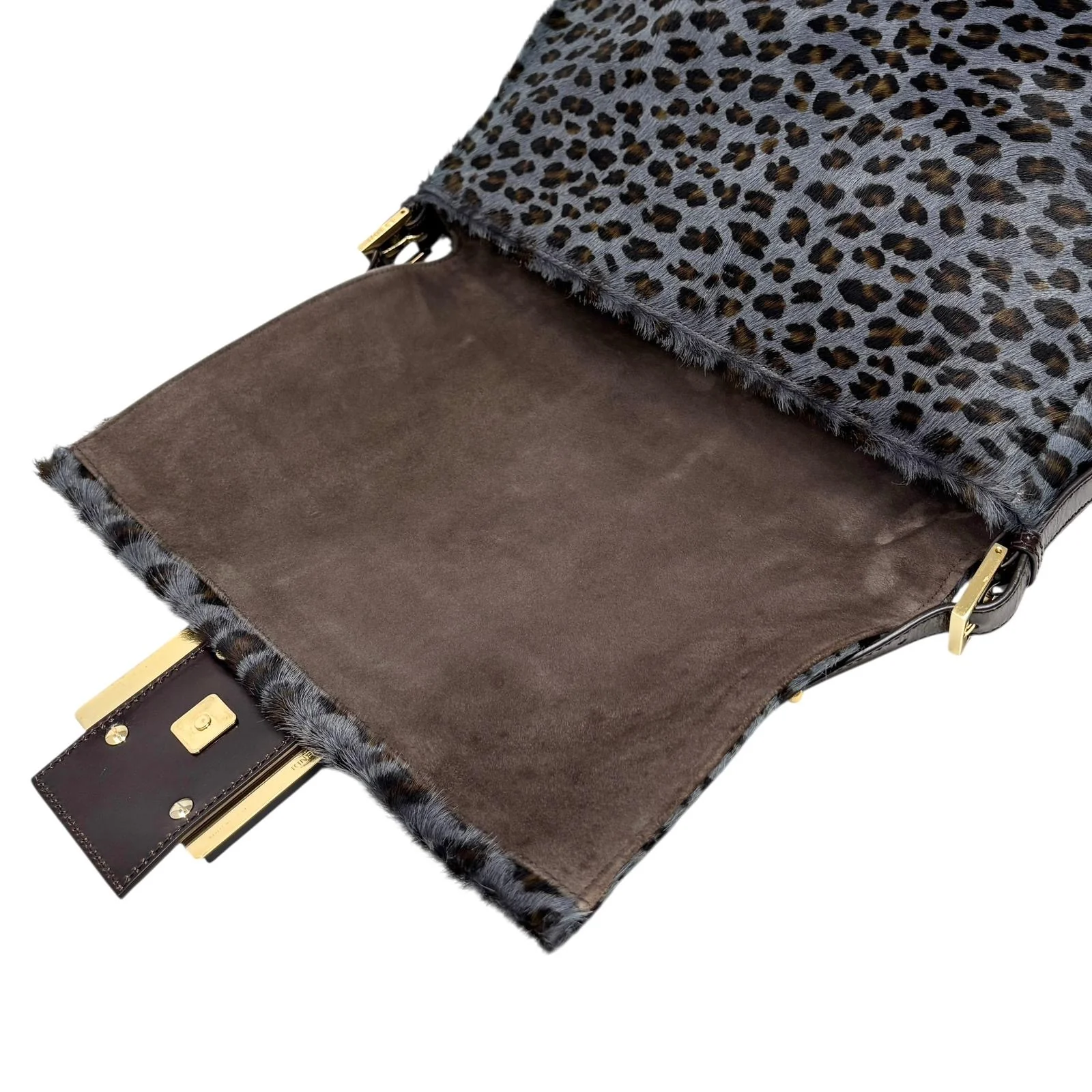 Fendi Blue Cheetah Mama Baguette Bag - Image 5