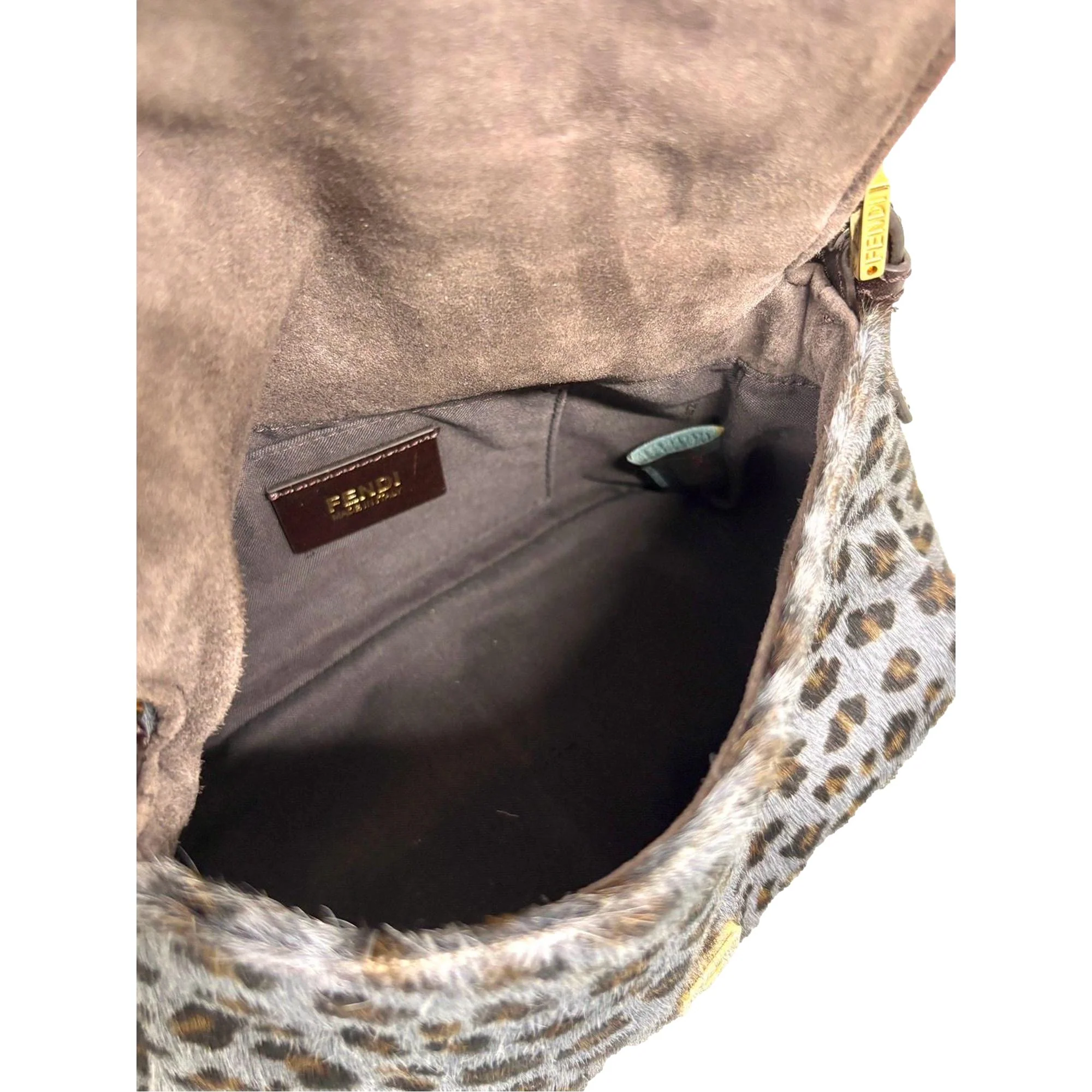 Fendi Blue Cheetah Mama Mini Baguette Bag - Image 4