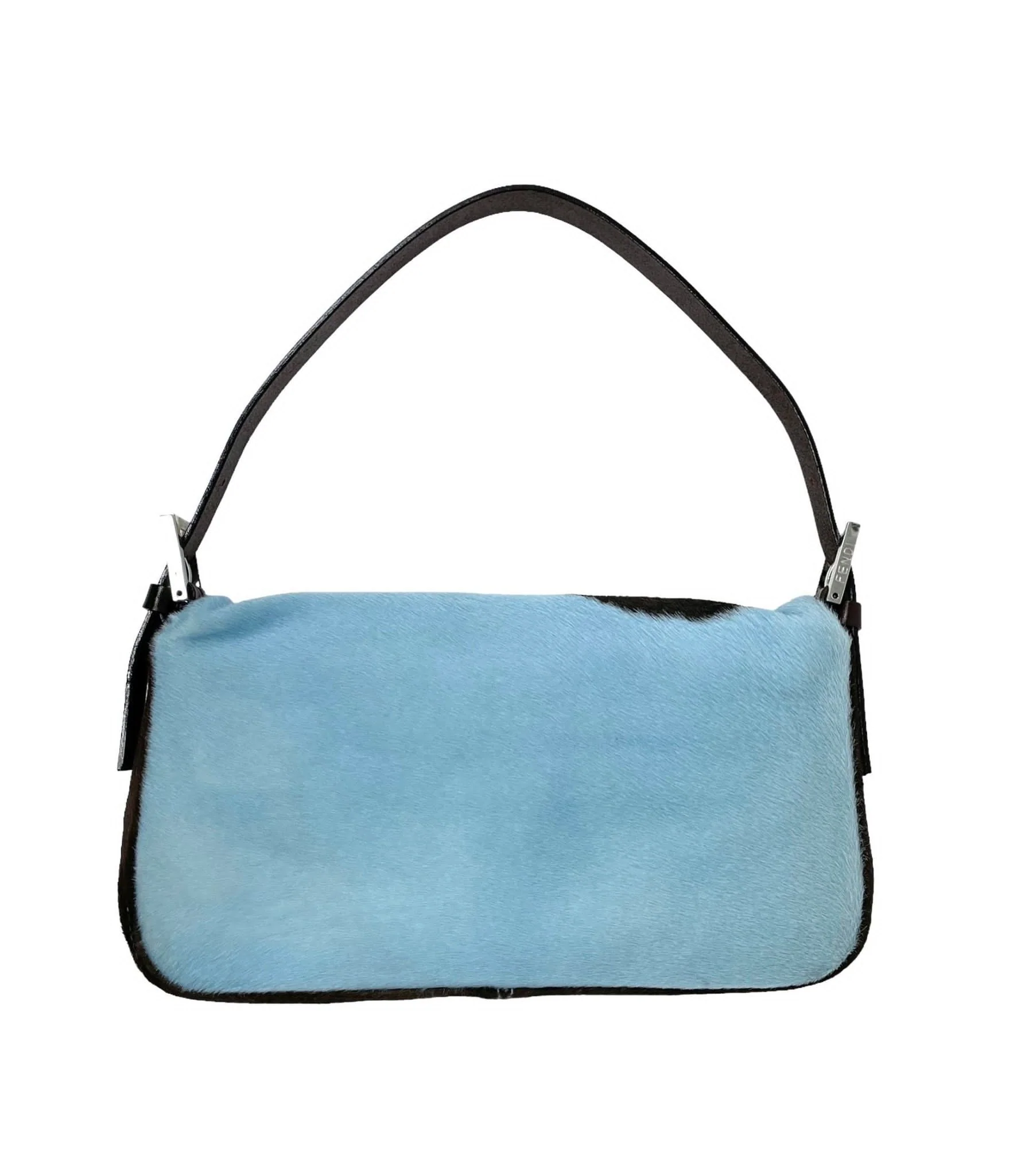 Fendi Blue Cow Print Baguette - Image 2