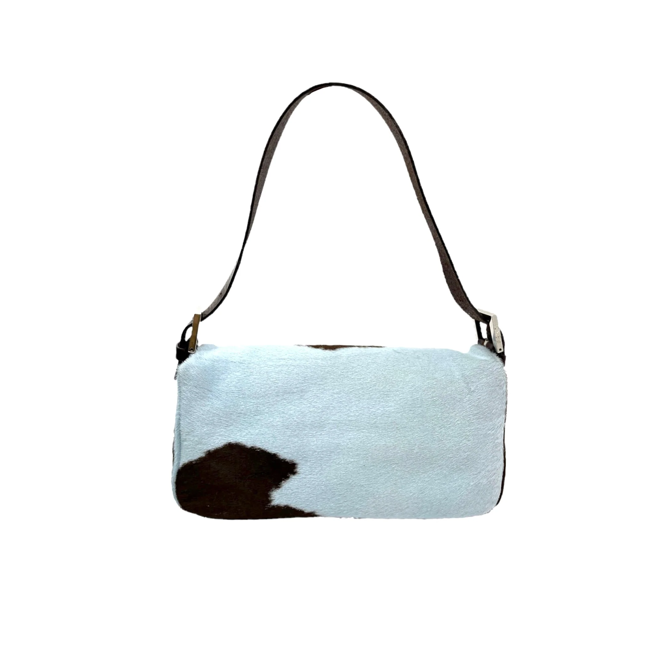 Fendi Blue Cow Print Baguette - Image 2