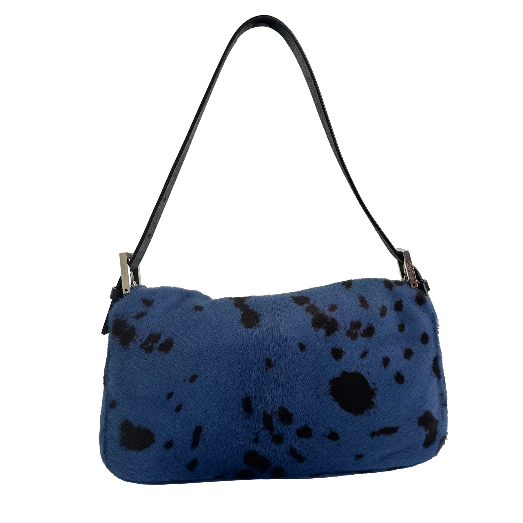 Fendi Blue Dalmatian Print Baguette Bag - Image 2