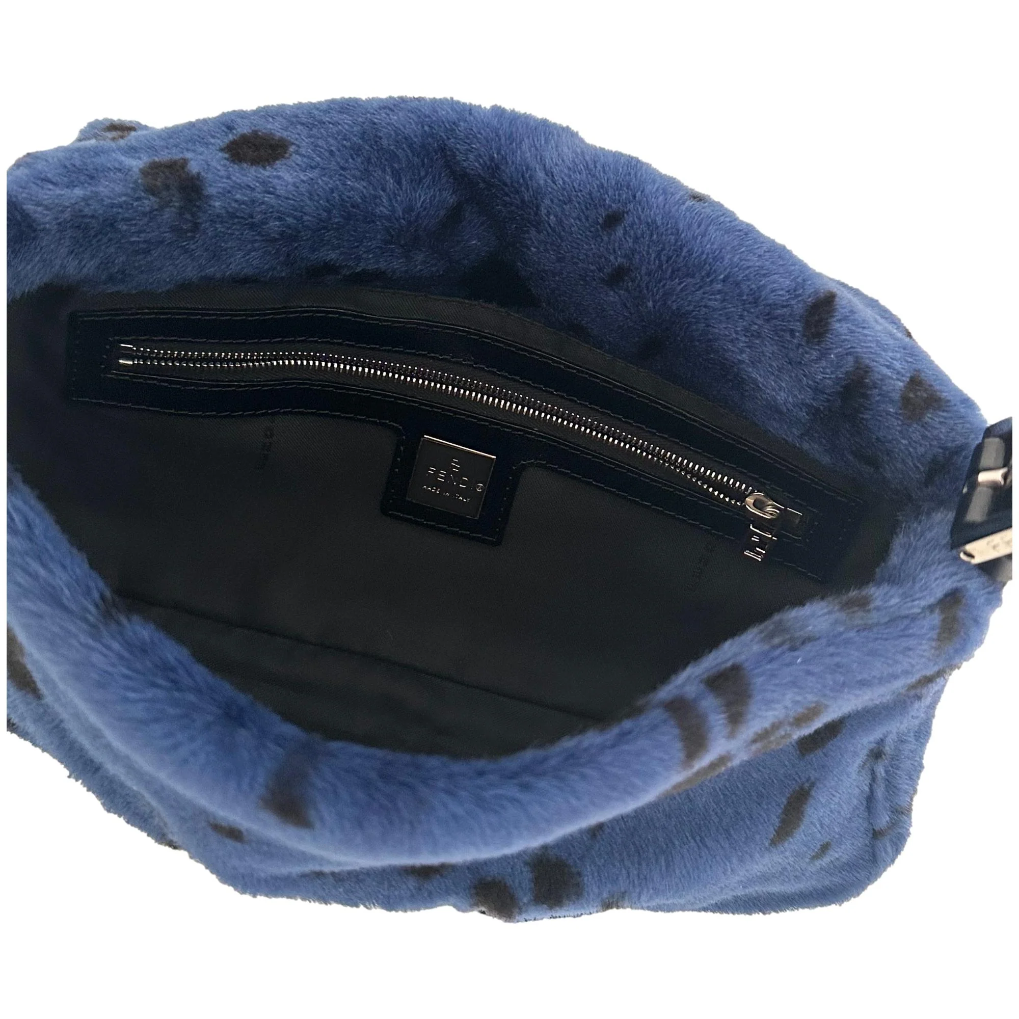 Fendi Blue Dalmatian Print Baguette Bag - Image 3