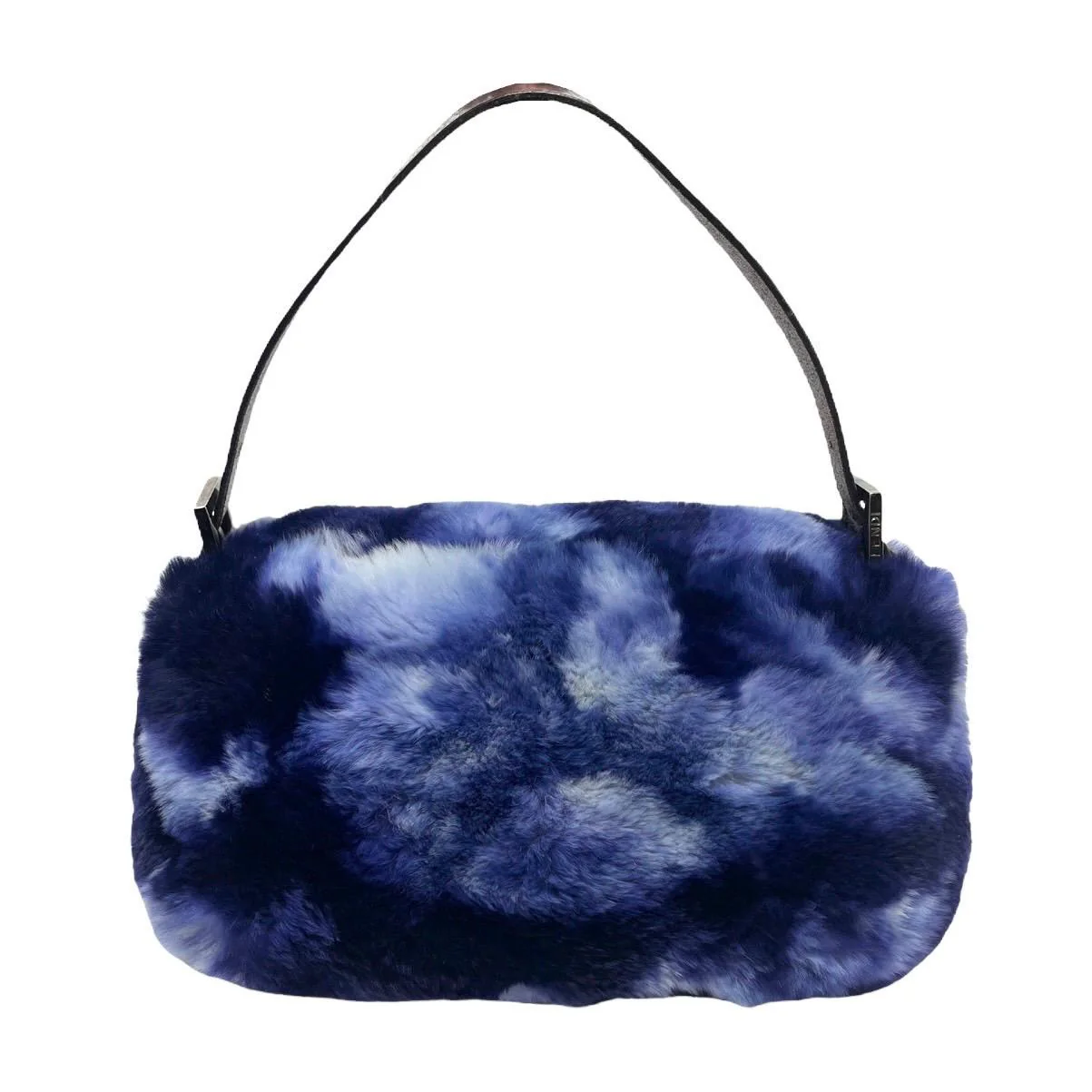 Fendi Blue Tie-Dye Fur Baguette - Image 2