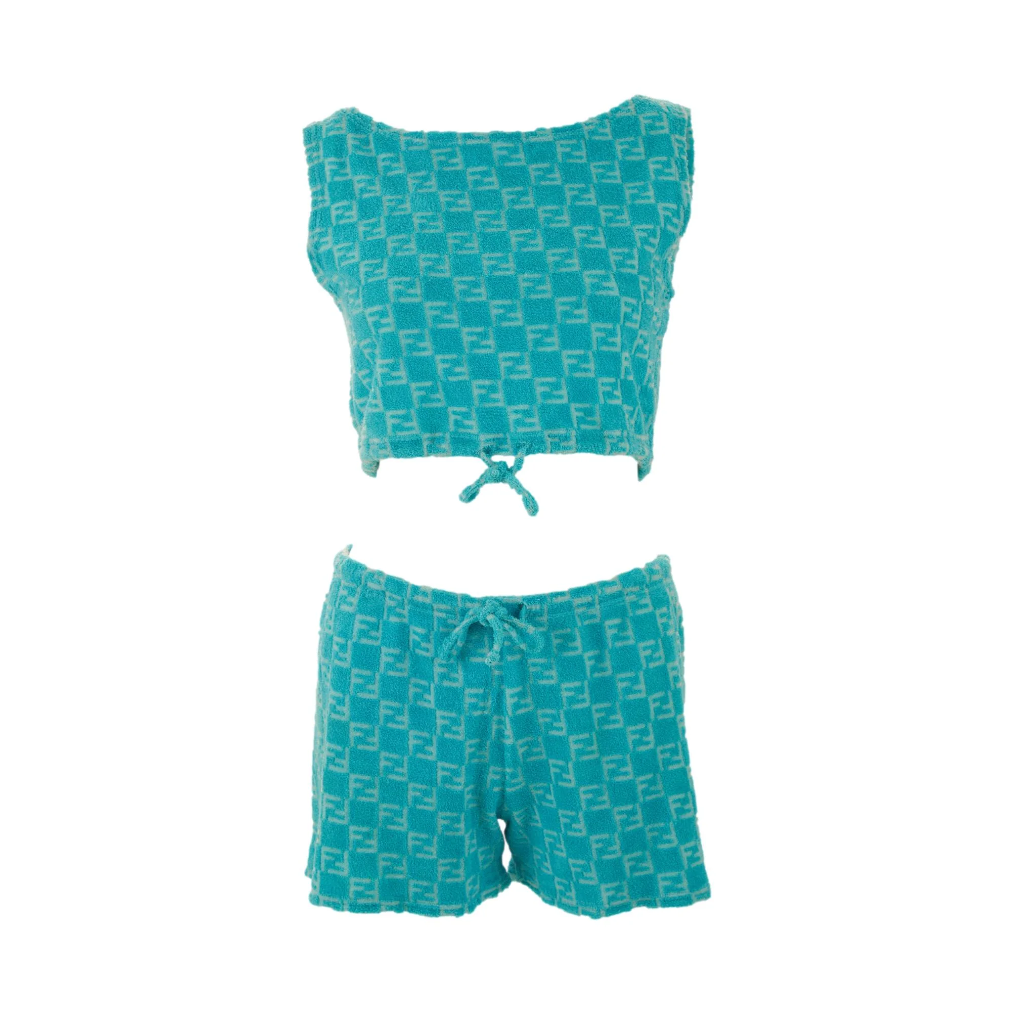 Fendi Bright Blue Terry Cloth Set