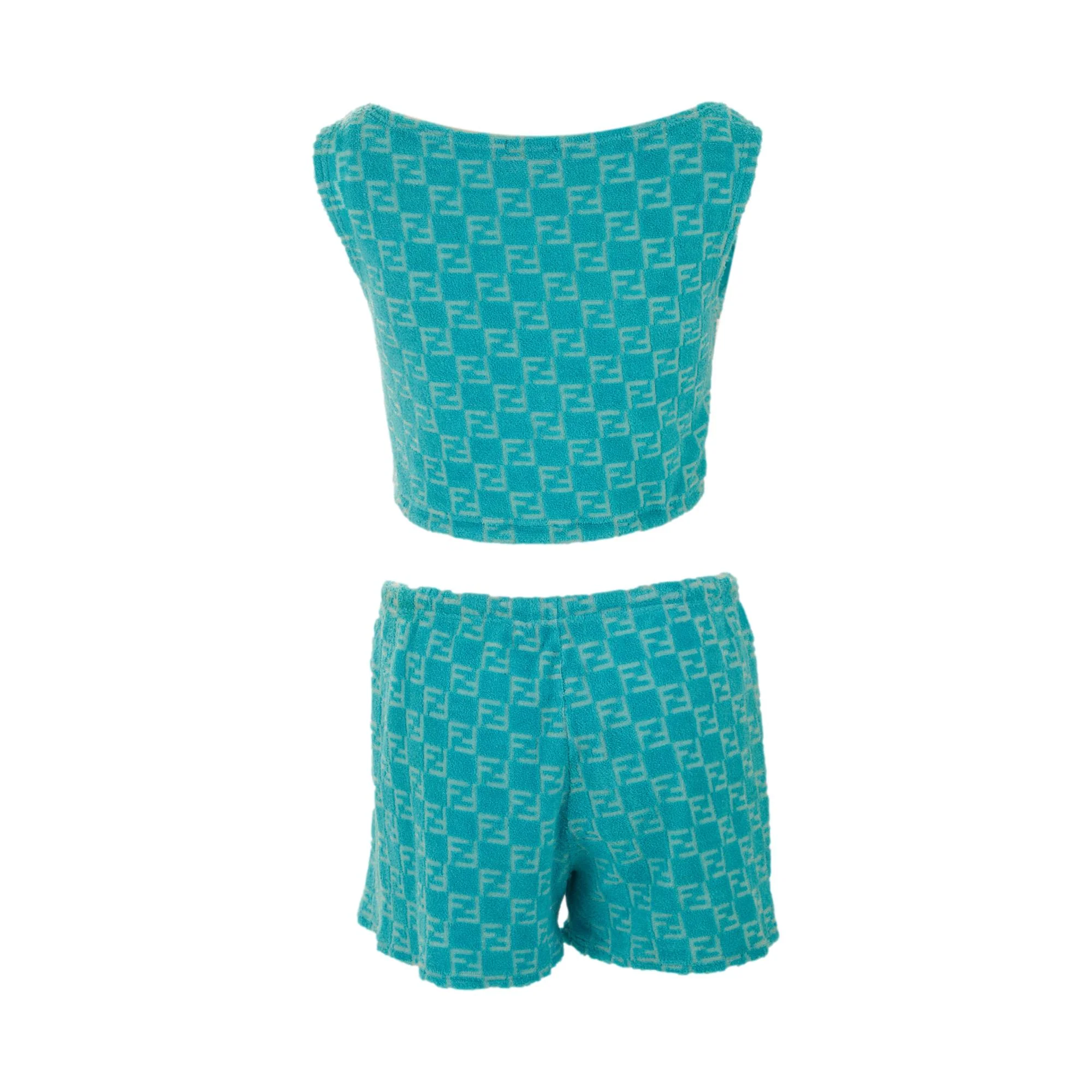 Fendi Bright Blue Terry Cloth Set - Image 2
