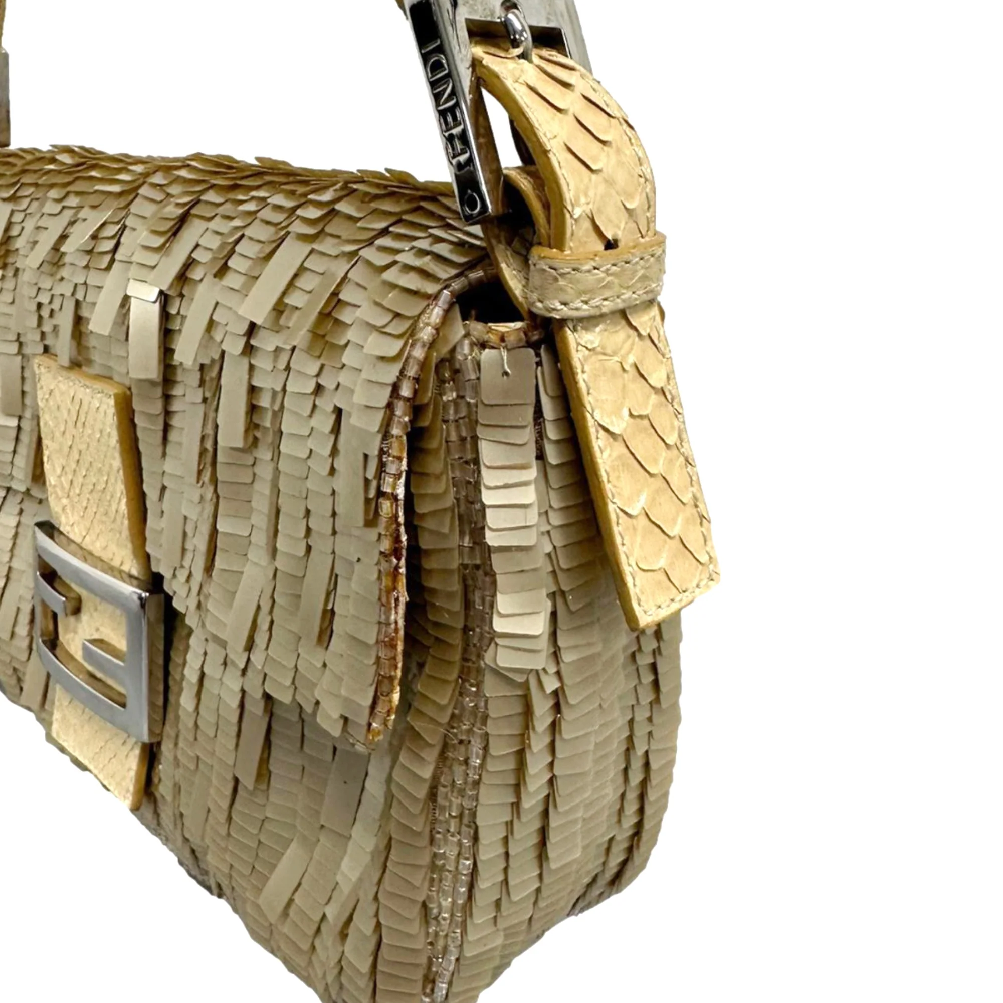 Fendi Bronze Sequin Baguette - Image 4