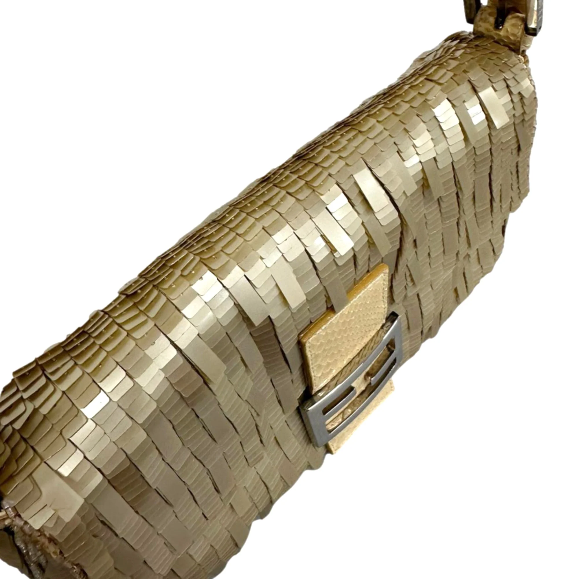 Fendi Bronze Sequin Baguette - Image 5