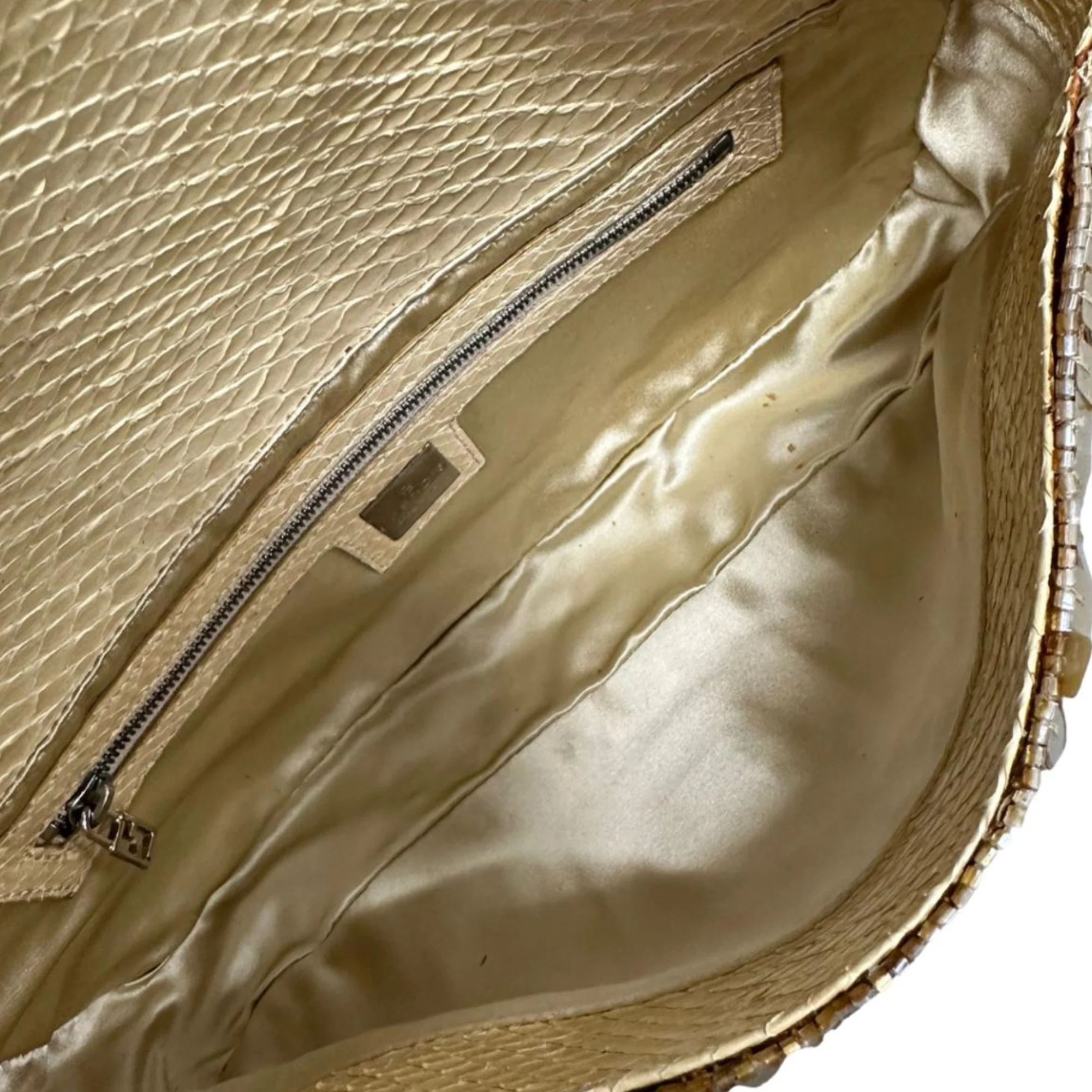 Fendi Bronze Sequin Baguette - Image 6