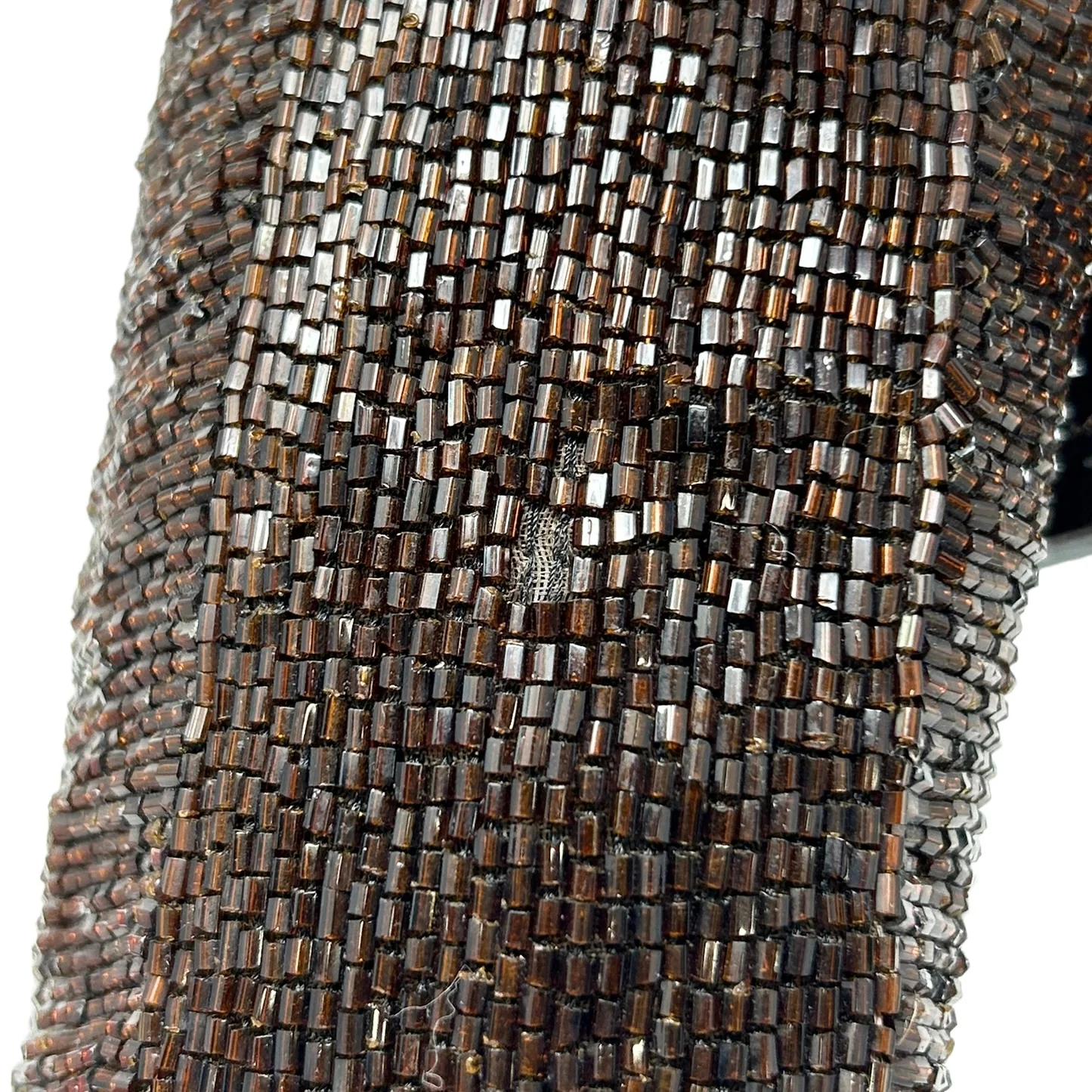 Fendi Brown Beaded Baguette Bag - Image 3
