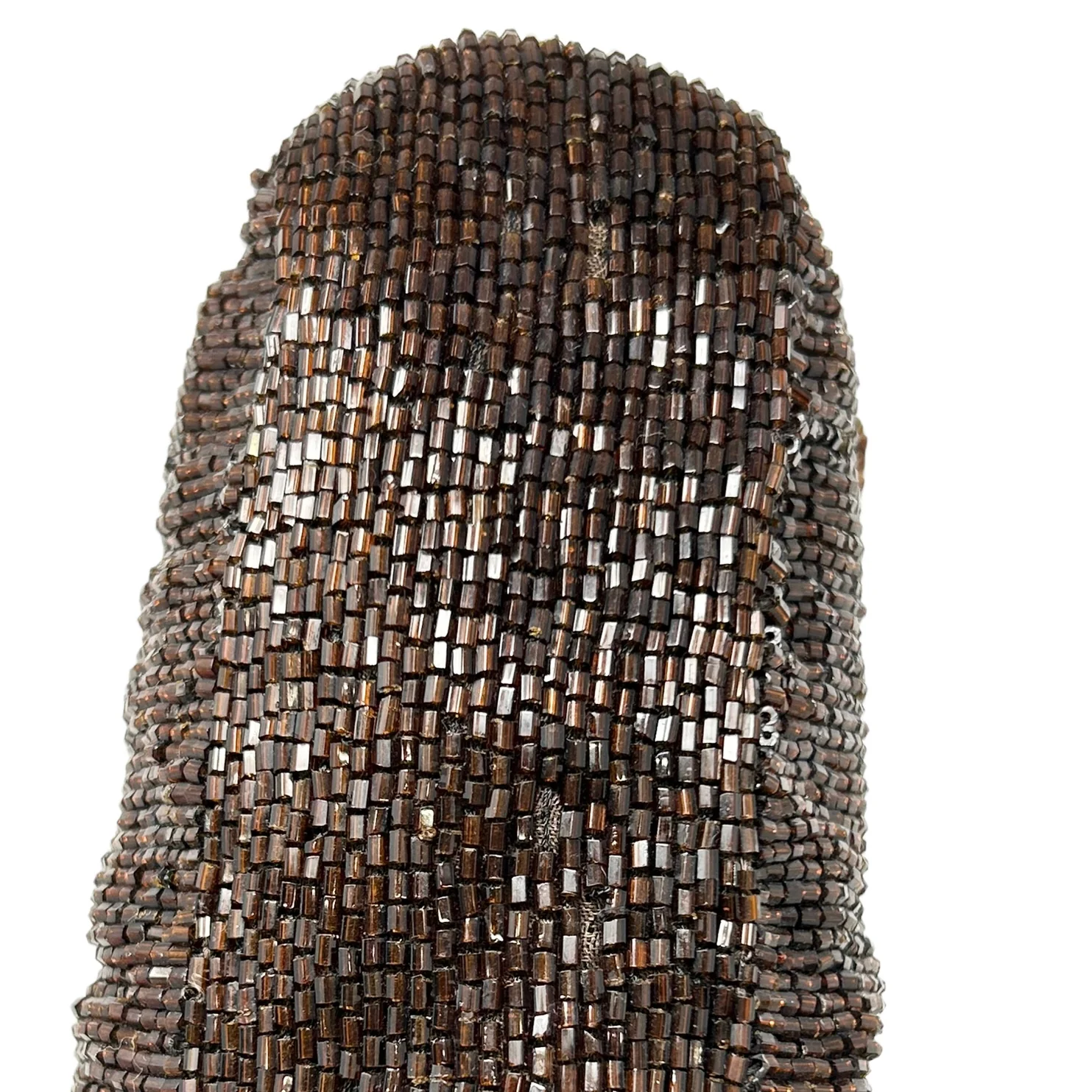 Fendi Brown Beaded Baguette Bag - Image 4