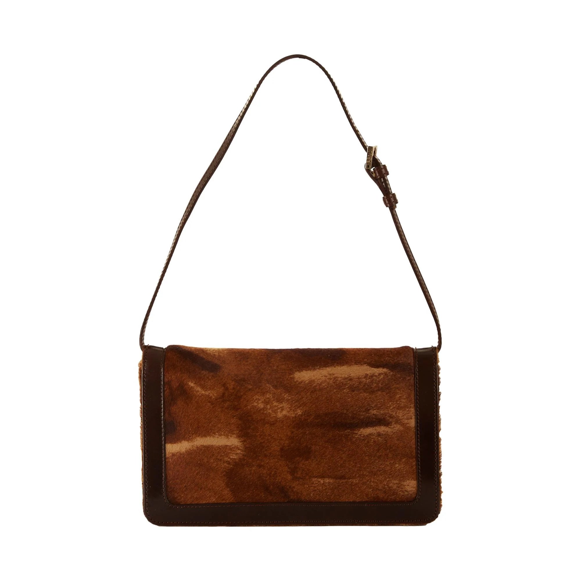 Fendi Brown Calf Hair Baguette - Image 2