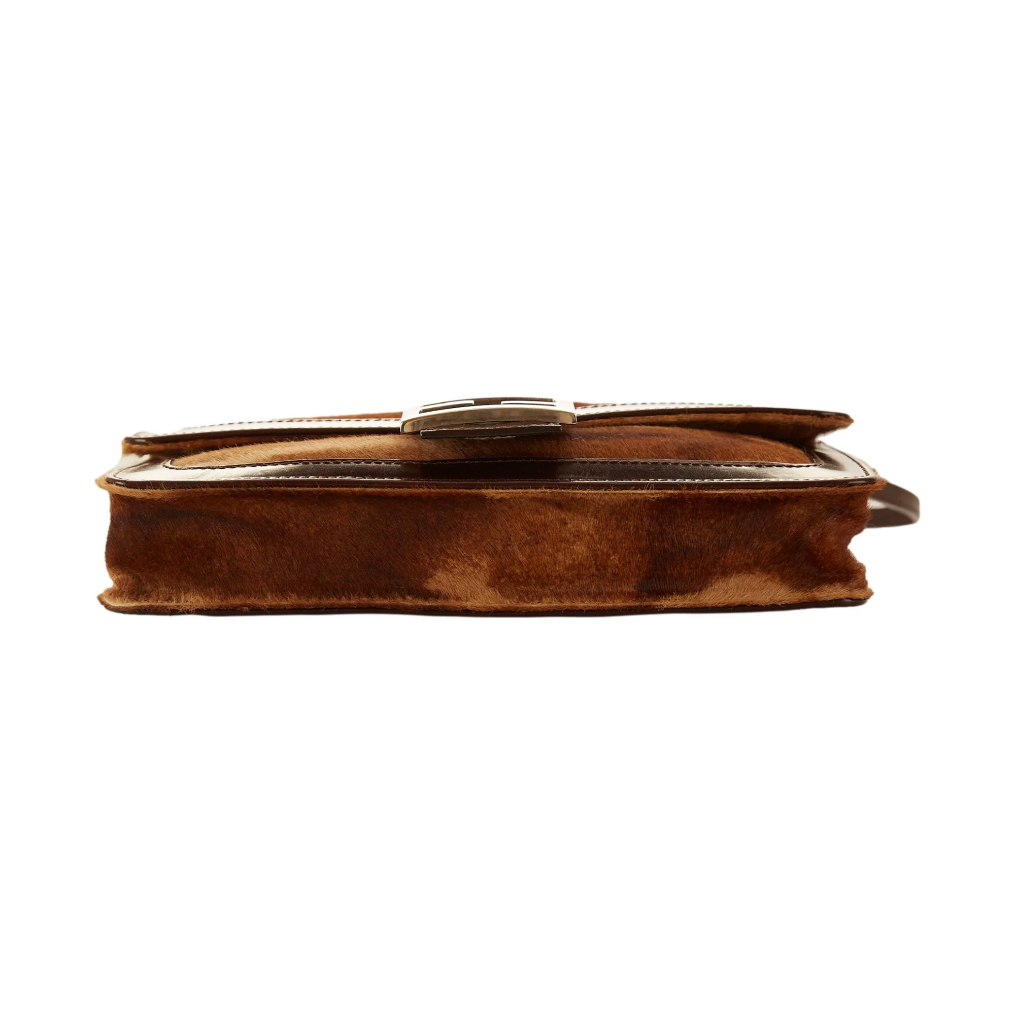 Fendi Brown Calf Hair Baguette - Image 3