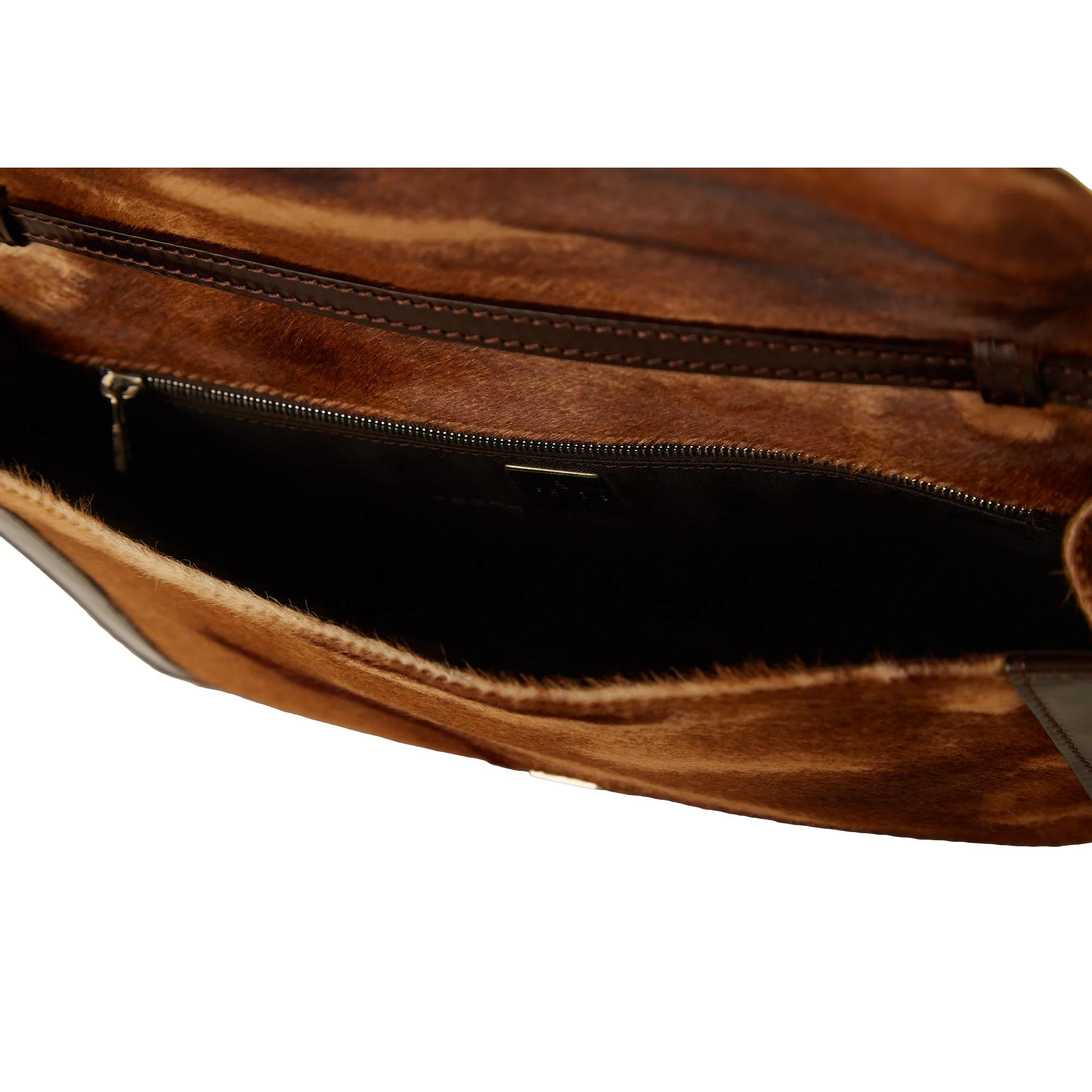 Fendi Brown Calf Hair Baguette - Image 4