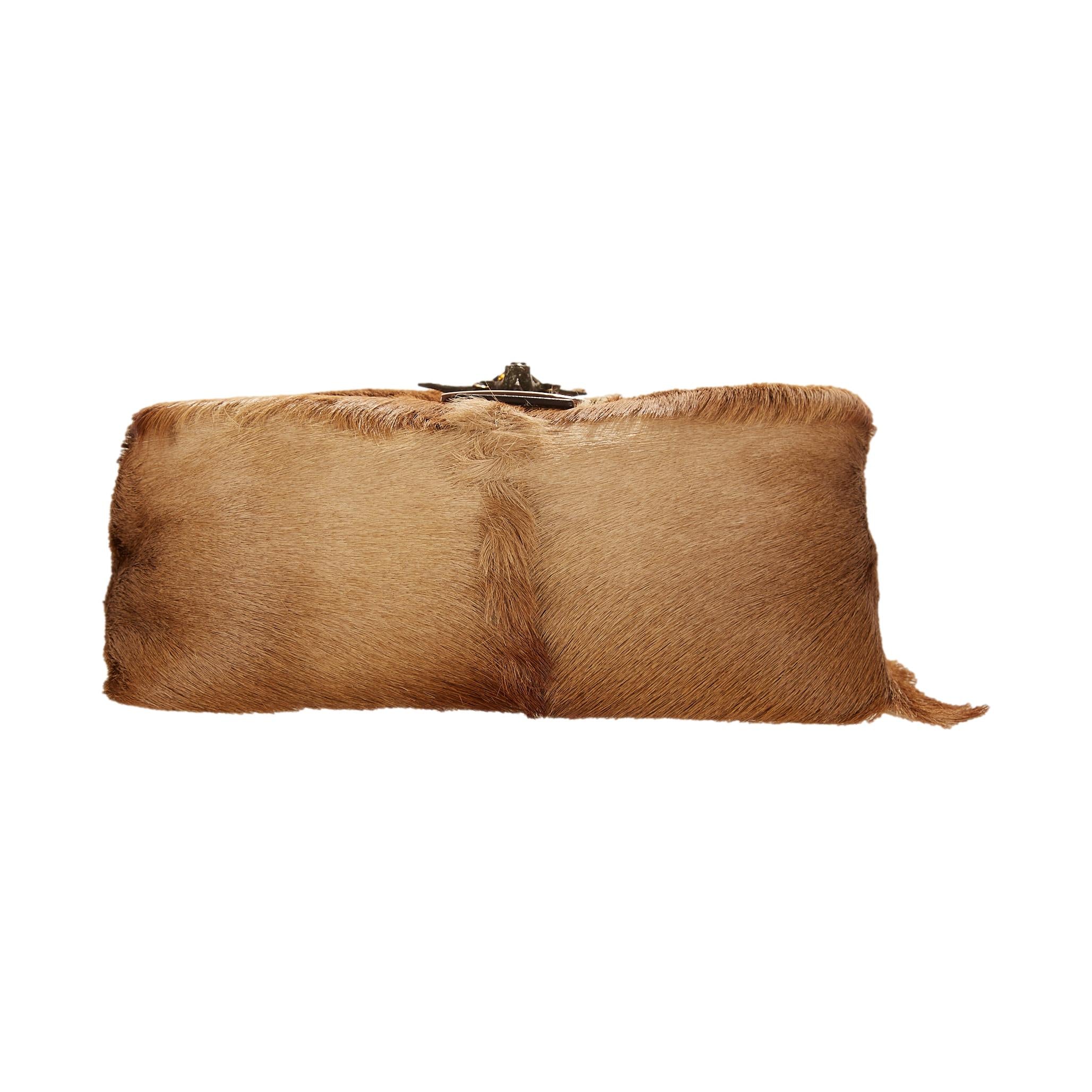 Fendi Brown Fur Mamma Baguette - Image 3