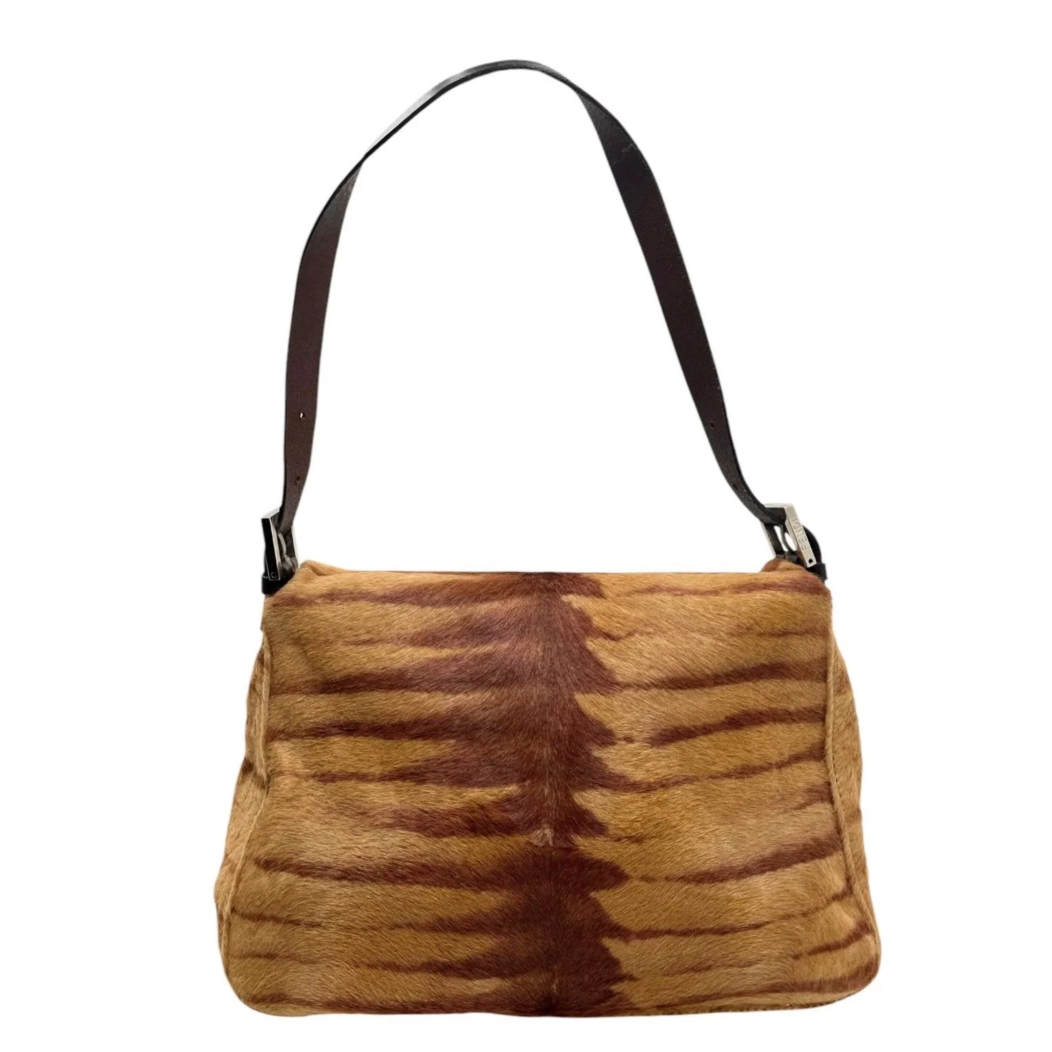 Fendi Brown Calf-Hair Mamma Baguette Bag - Image 2