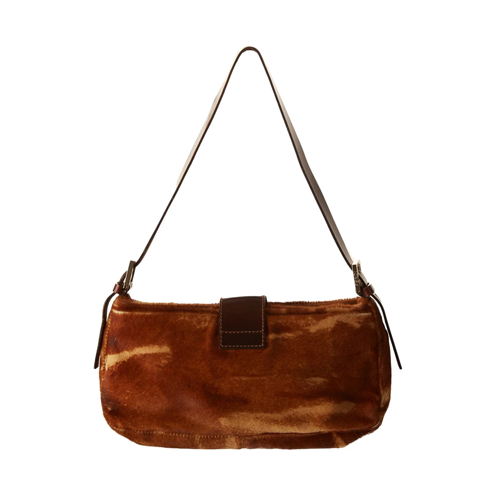 Fendi Brown Calf Hair Shoulder Bag - Image 2