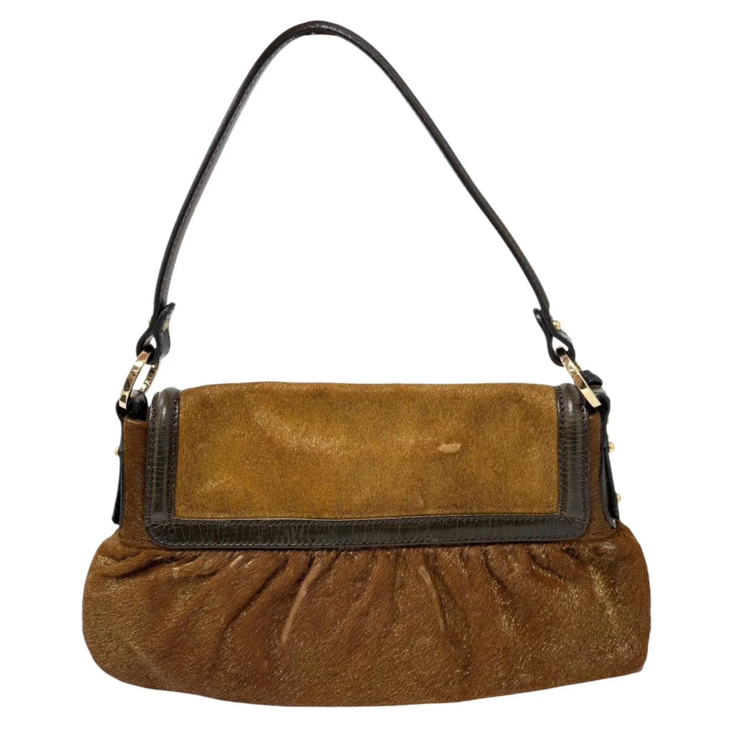 Fendi Brown Calf-hair Chef Bag - Image 2