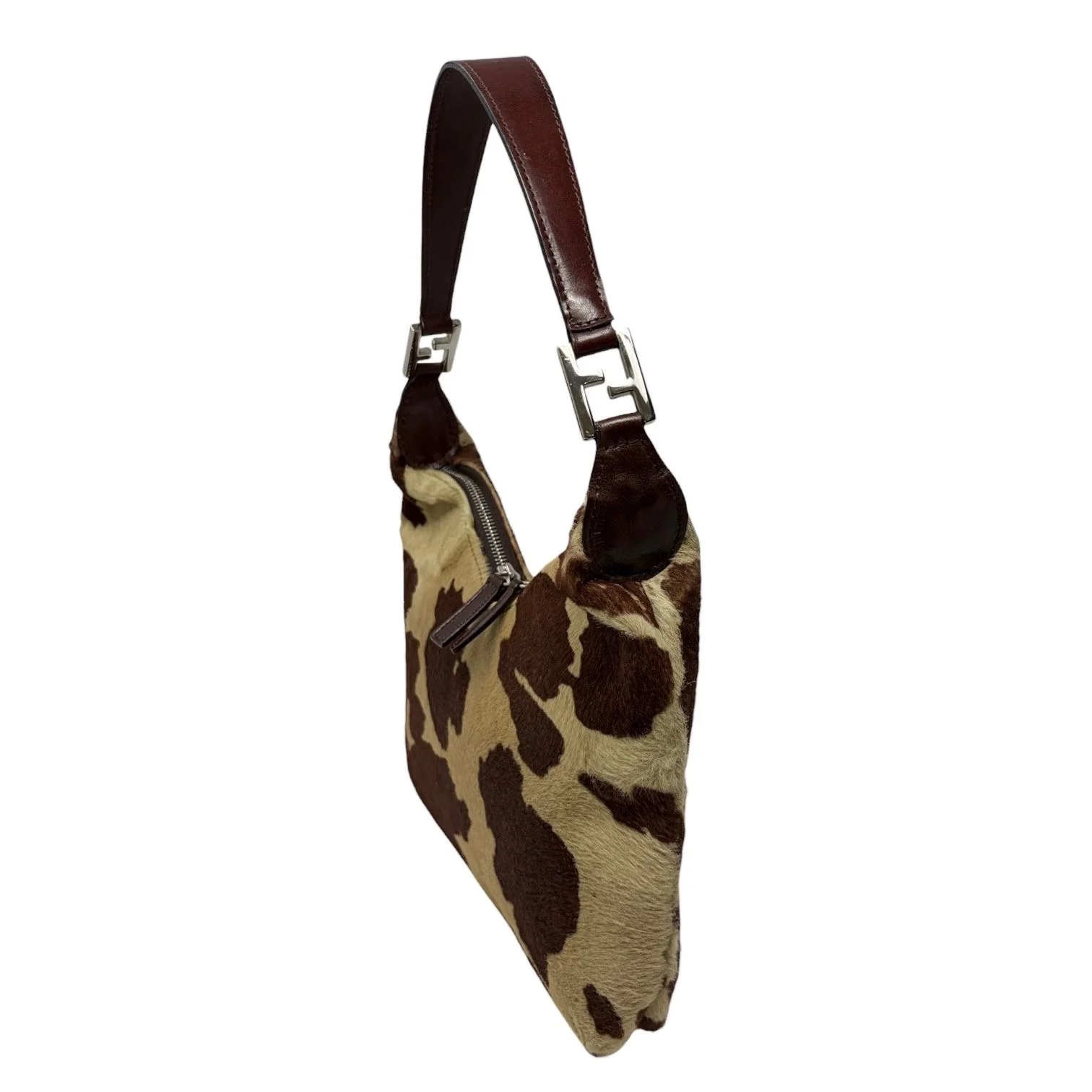 Fendi Brown Calfhair Shoulder Bag - Image 2