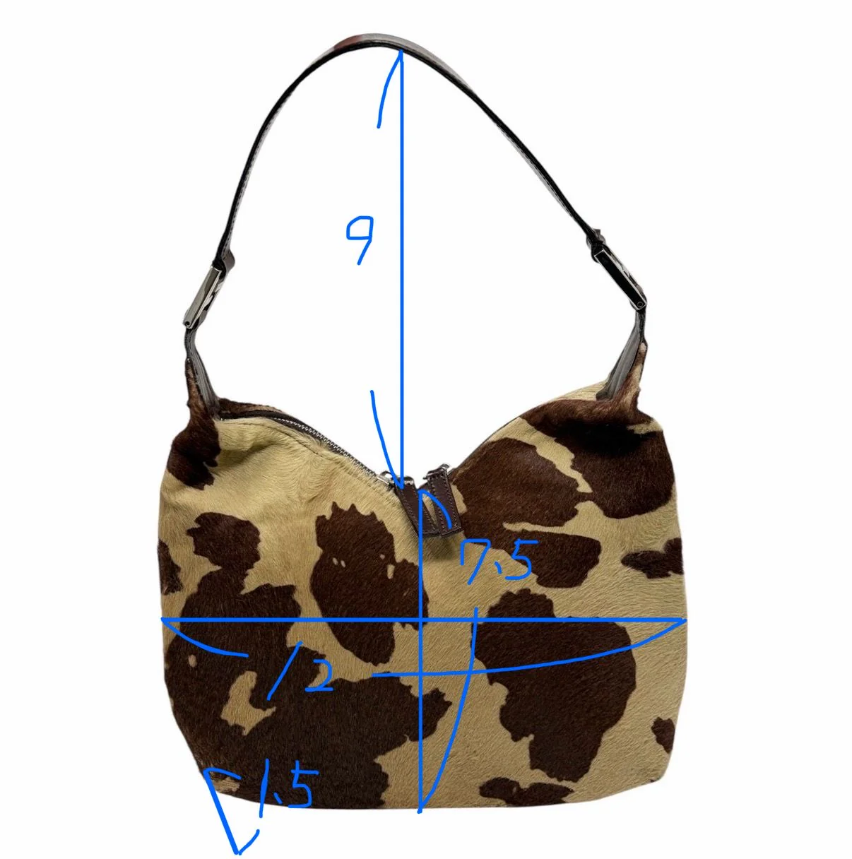 Fendi Brown Calfhair Shoulder Bag - Image 5