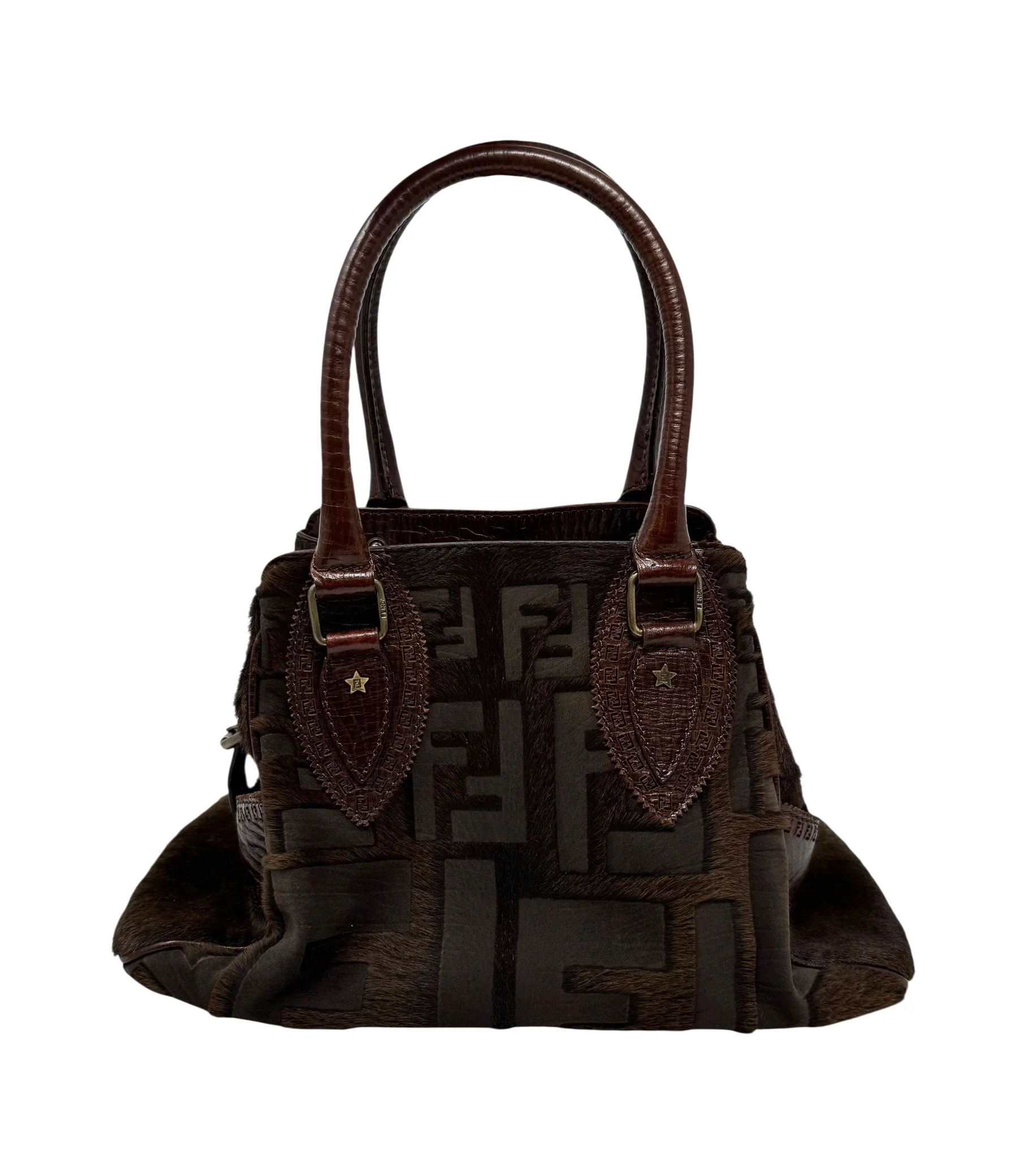 Fendi Brown Calfhair Shoulder Bag - Image 2