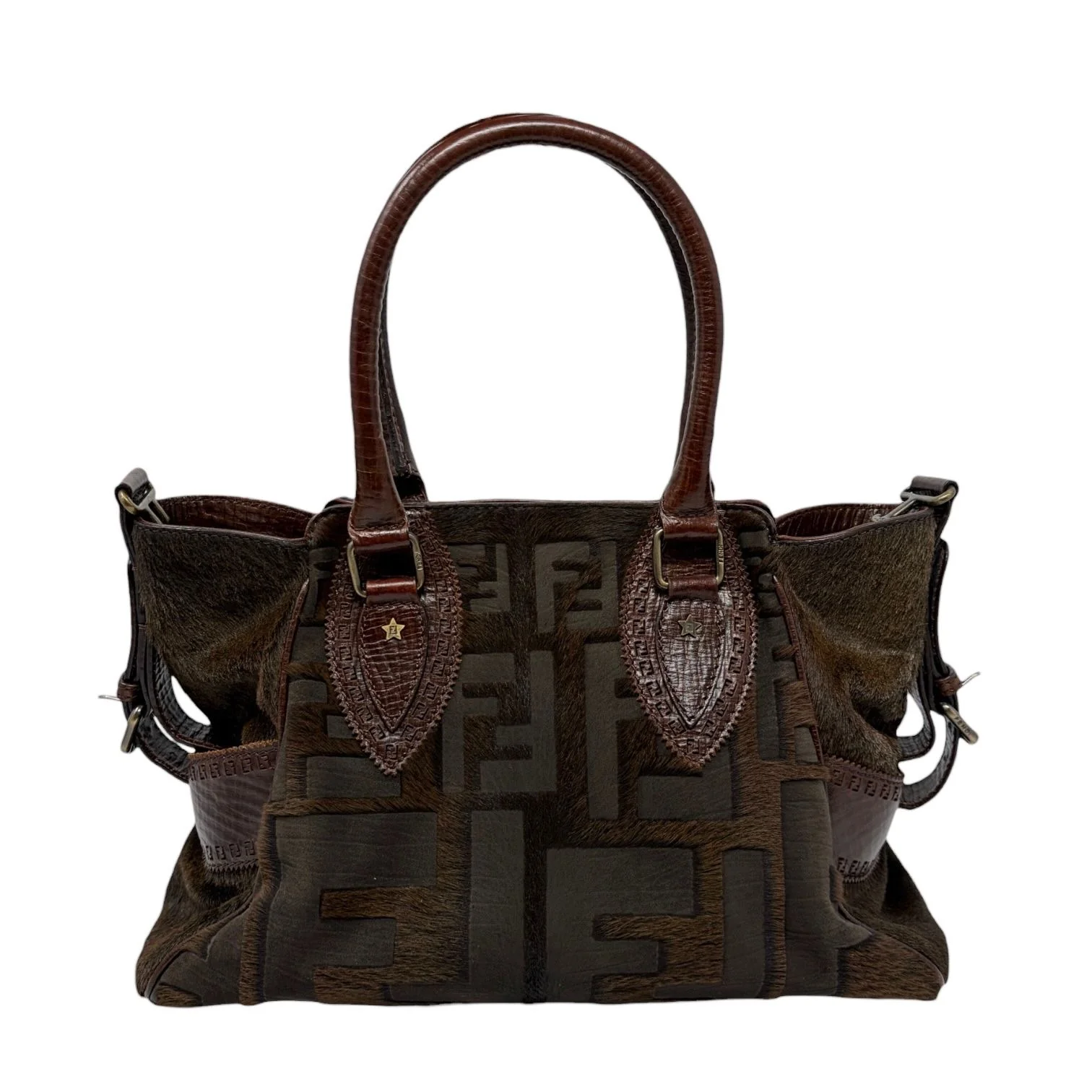 Fendi Brown Calfhair Shoulder Bag - Image 5