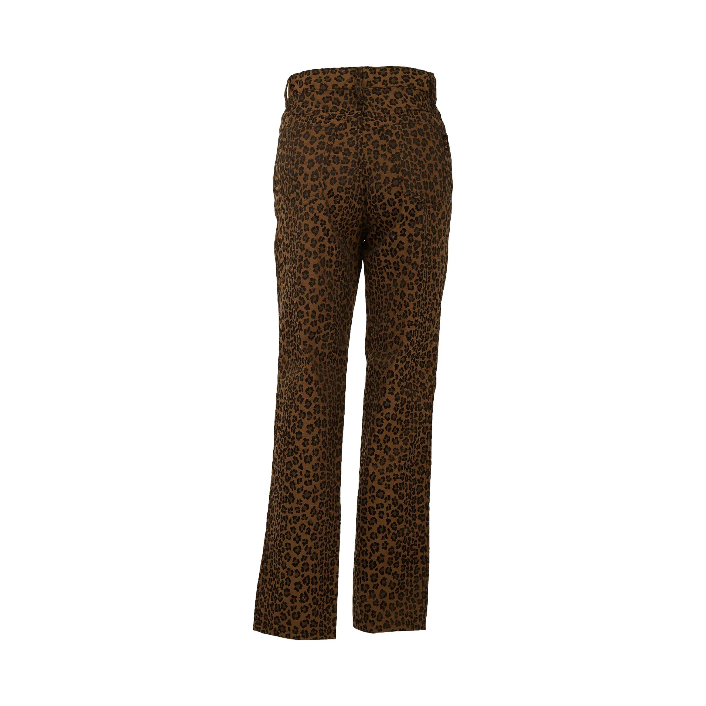 Fendi Brown Cheetah Print Pants - Image 2