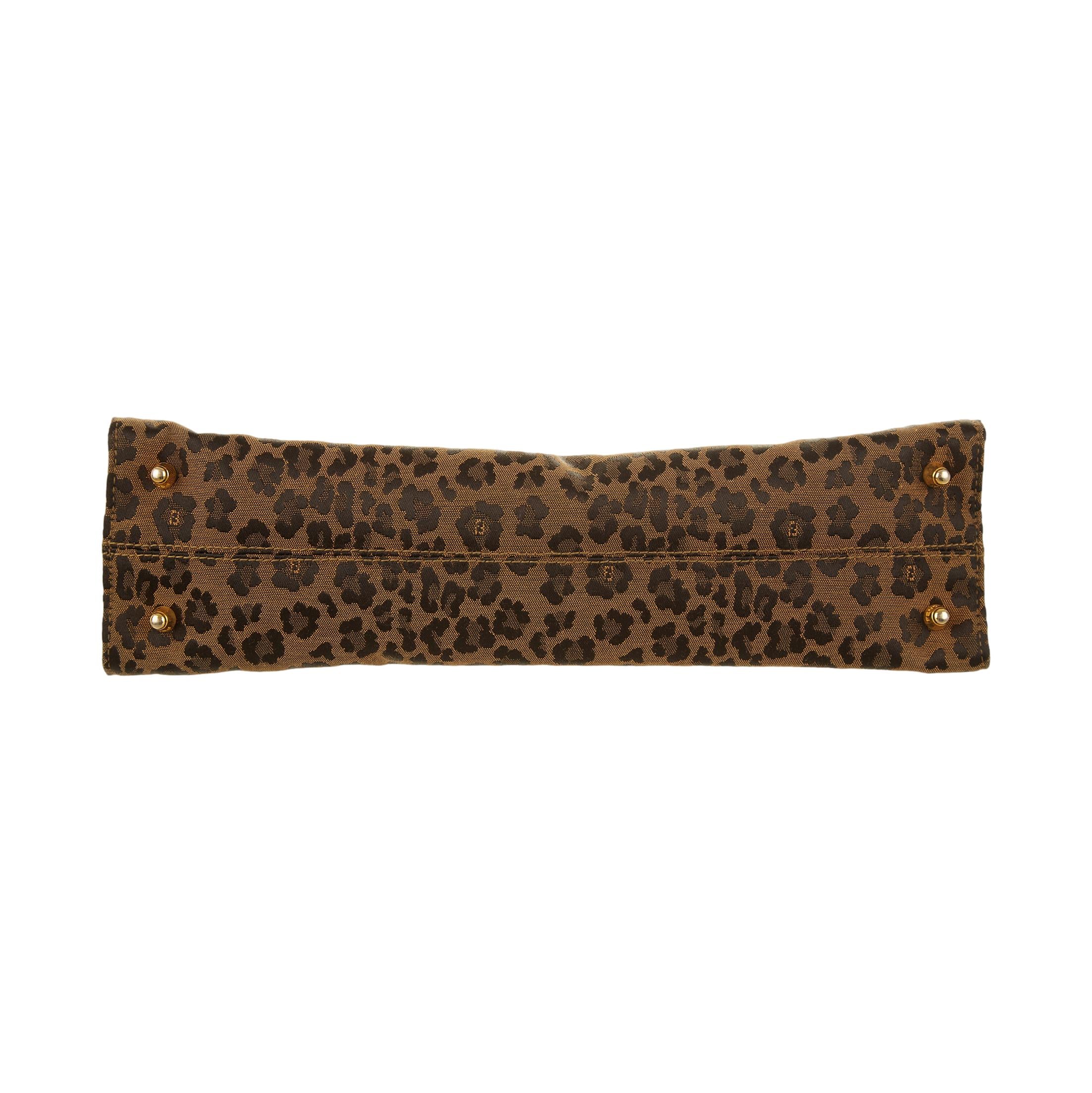 Fendi Brown Cheetah Print Tote - Image 3