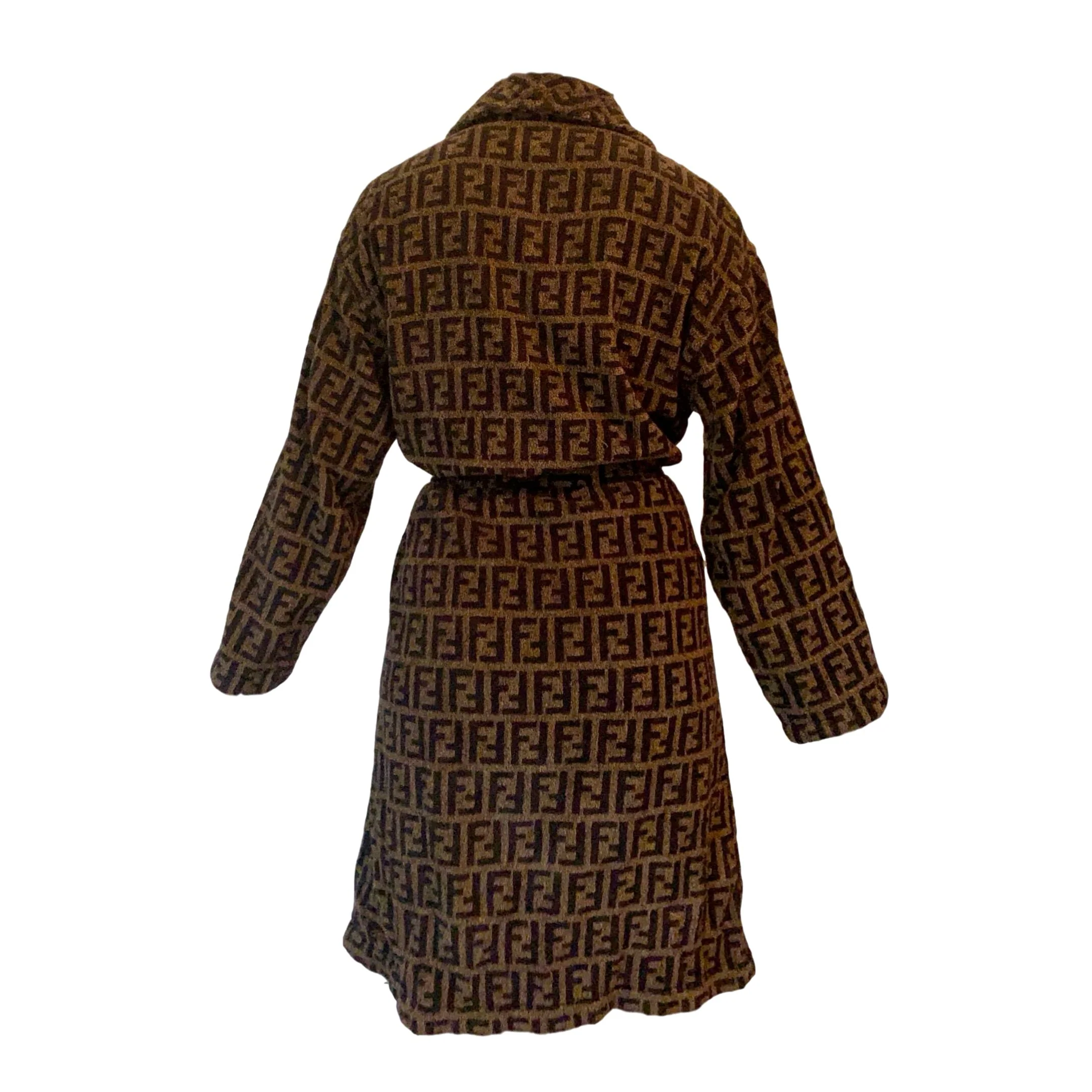Fendi Brown Classic Logo Bathrobe - Image 2