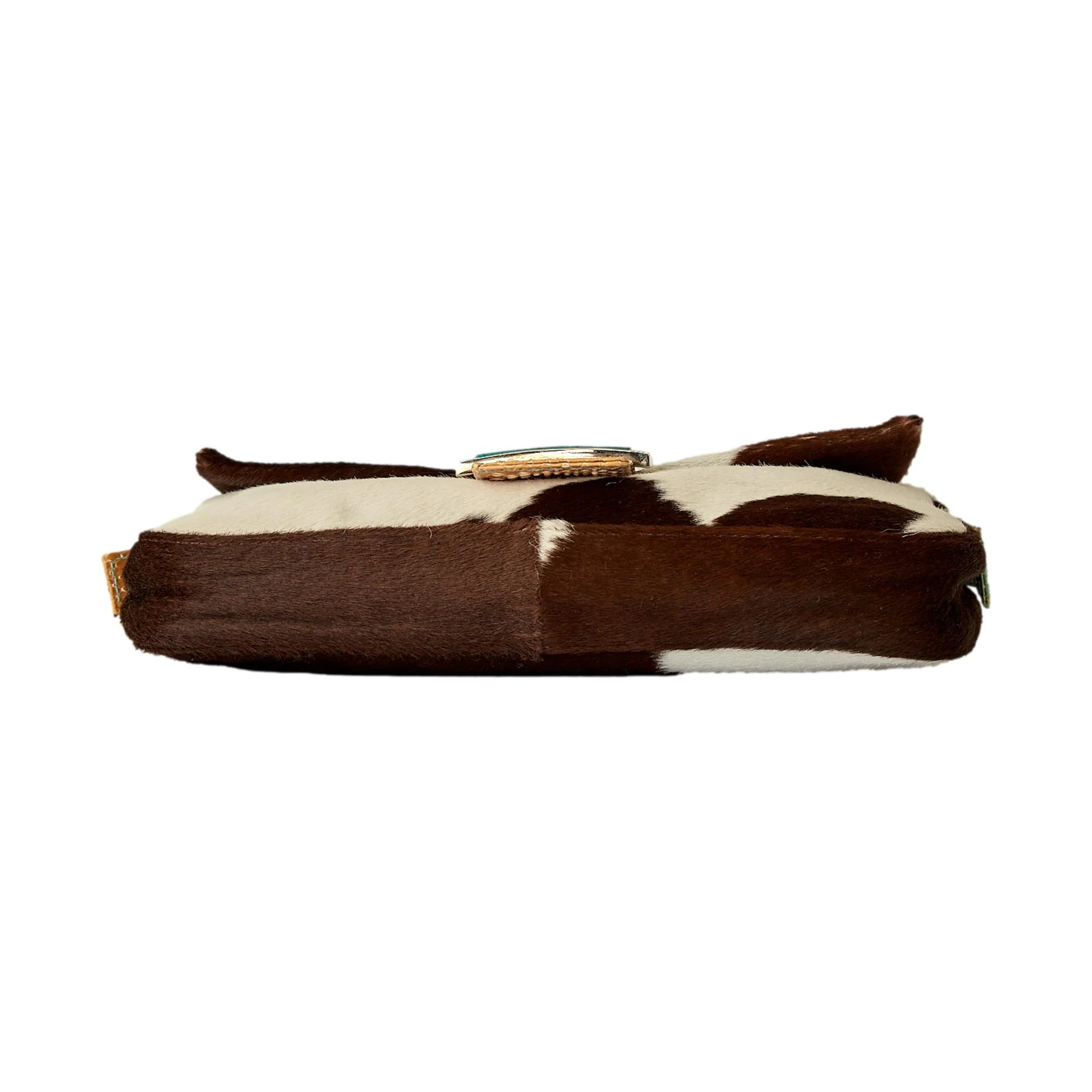 Fendi Brown Cowprint Baguette Bag - Image 3