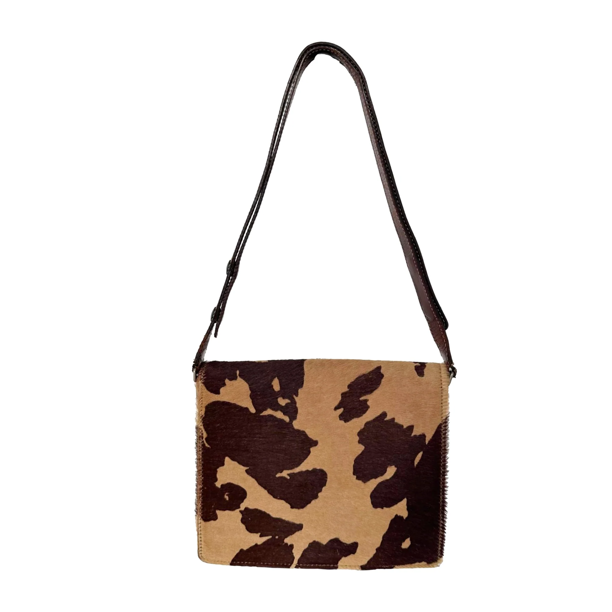 Fendi Brown Cowprint Calfhair Shoulder Bag - Image 2