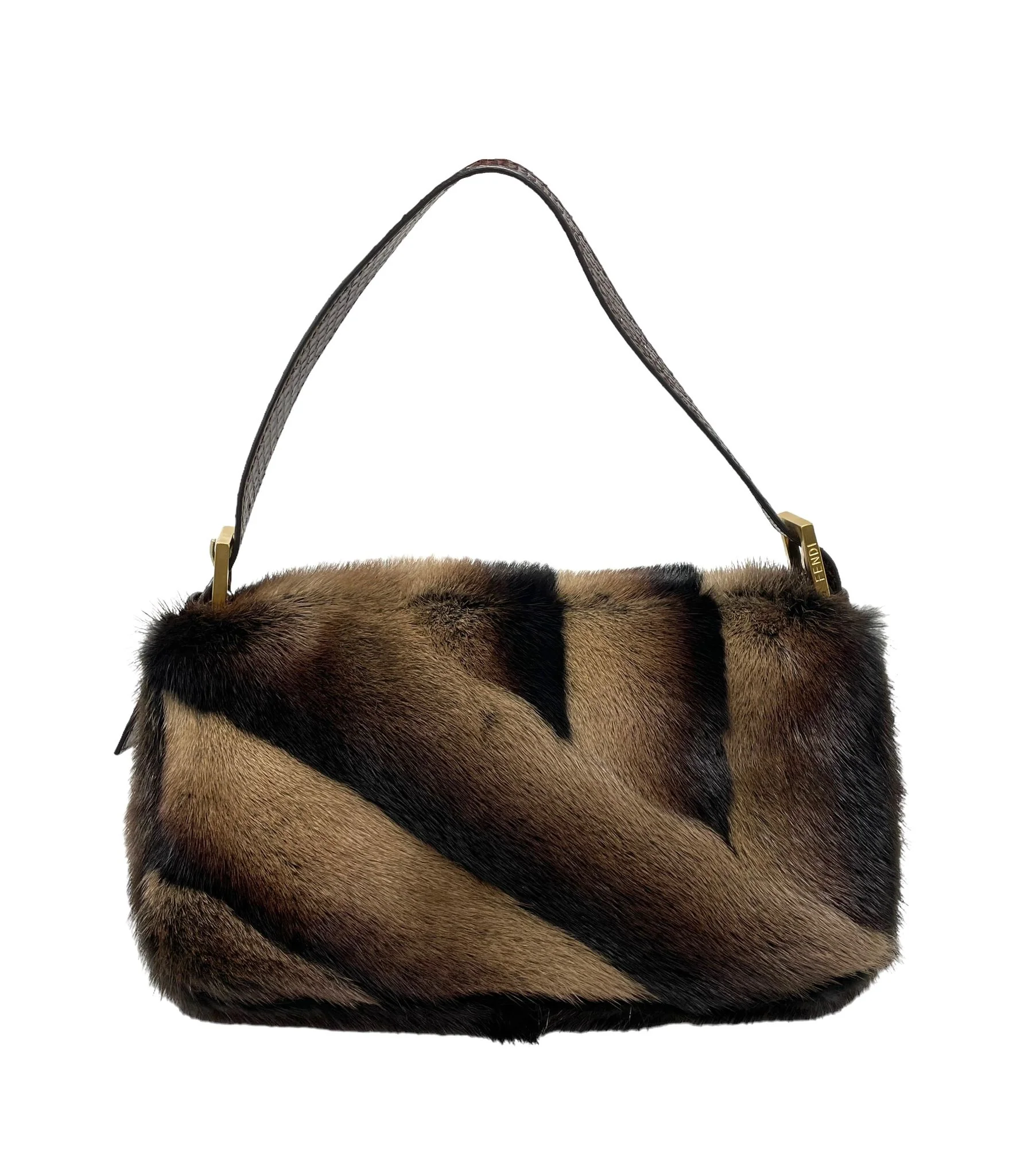 Fendi Brown Mink Baguette - Image 2