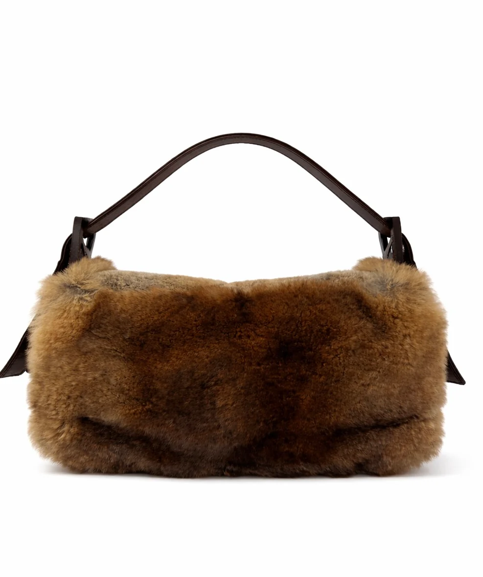 Fendi Brown Fur Baguette - Image 2