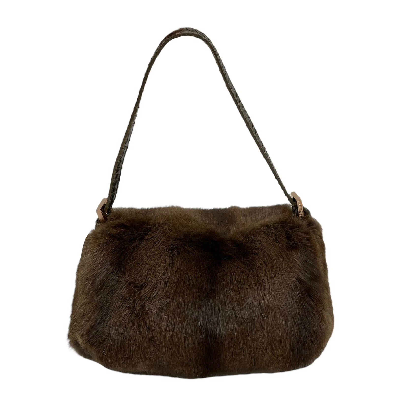 Fendi Brown Fur Mama Baguette - Image 2