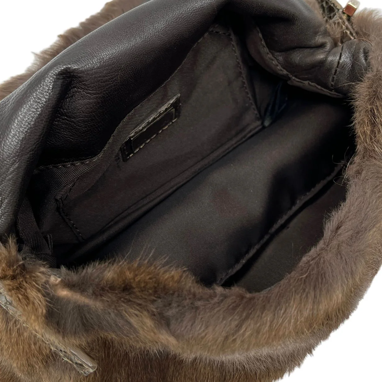Fendi Brown Fur Mama Baguette - Image 3