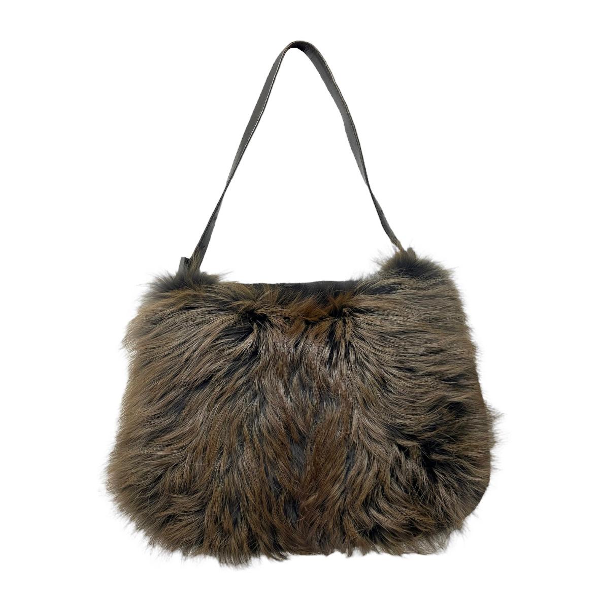 Fendi Black Fur Mamma Baguette - Image 2
