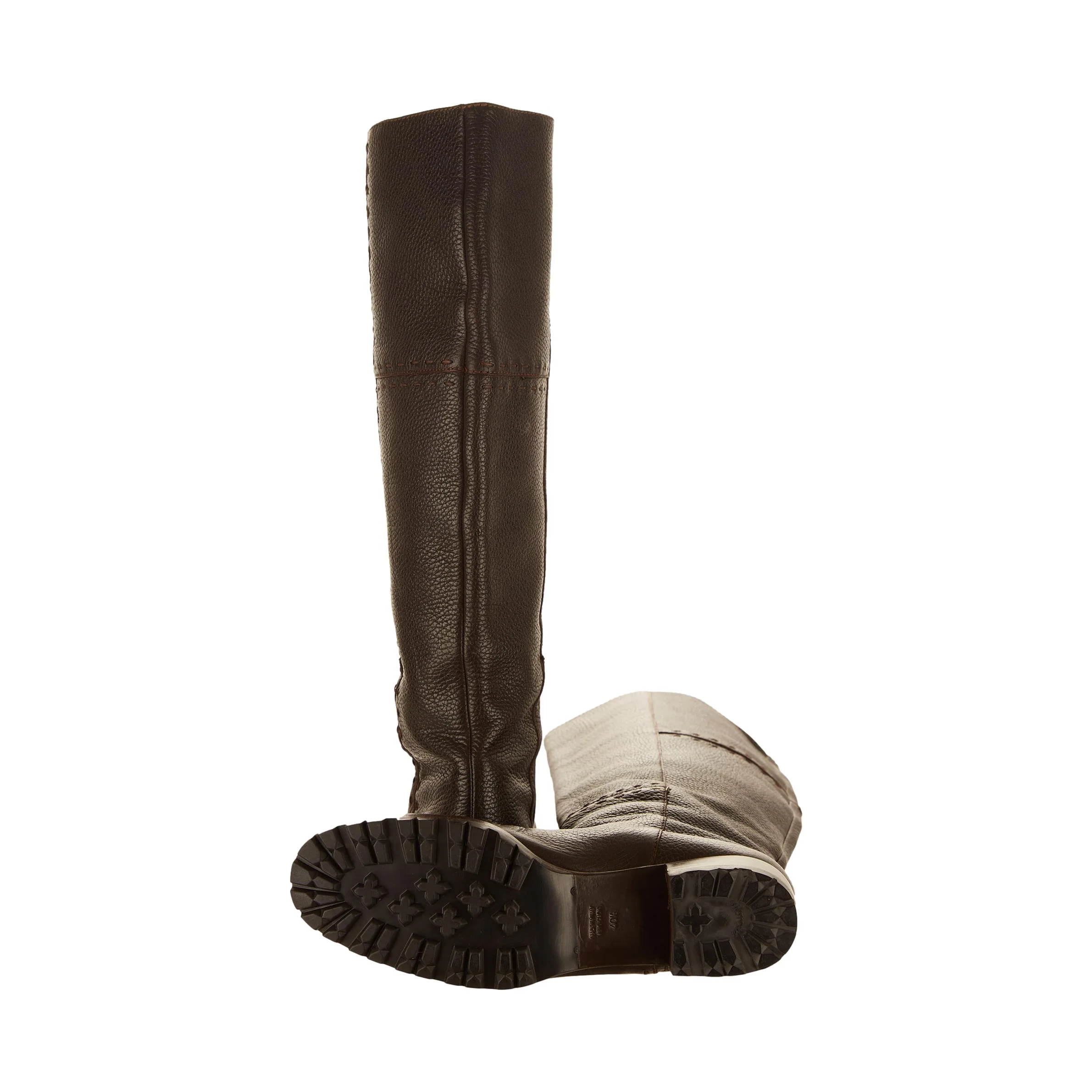Fendi Brown Selleria Knee High Boots - Image 3