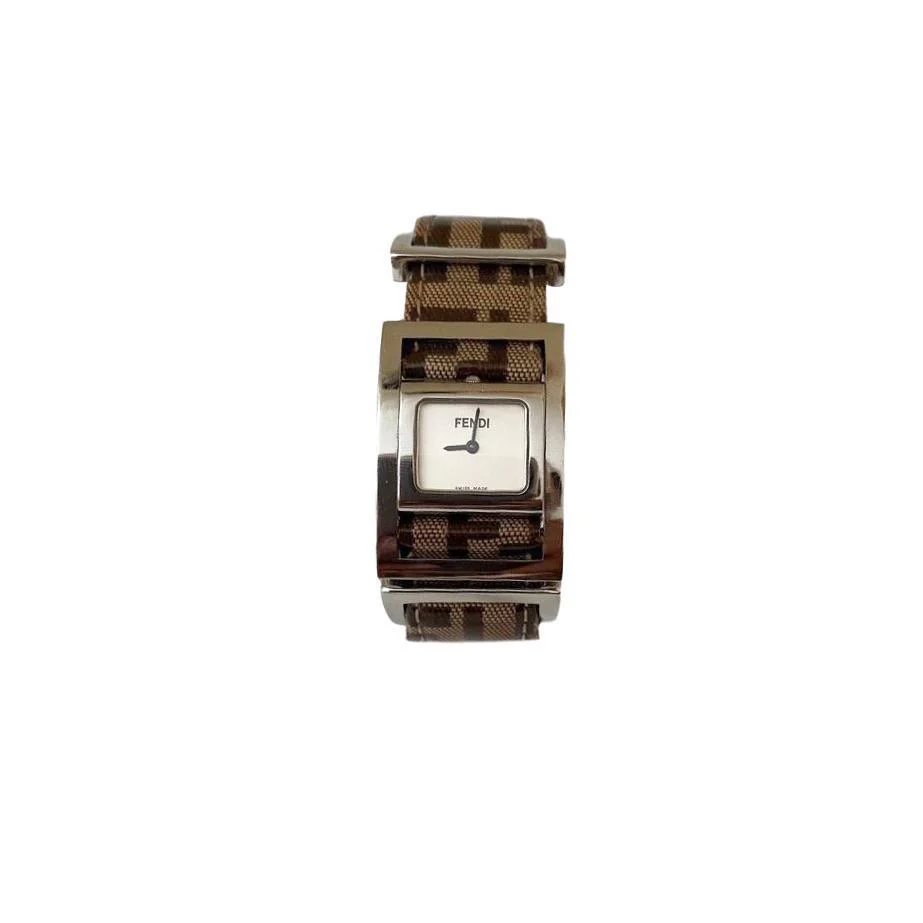 Fendi Brown Logo Band Watch