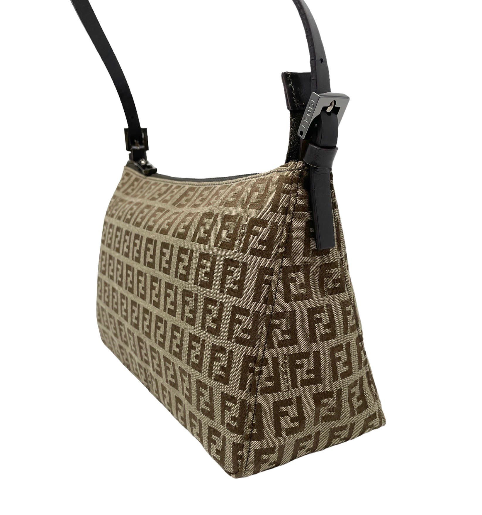 Fendi Brown Logo Mini Shoulder Bag - Image 2