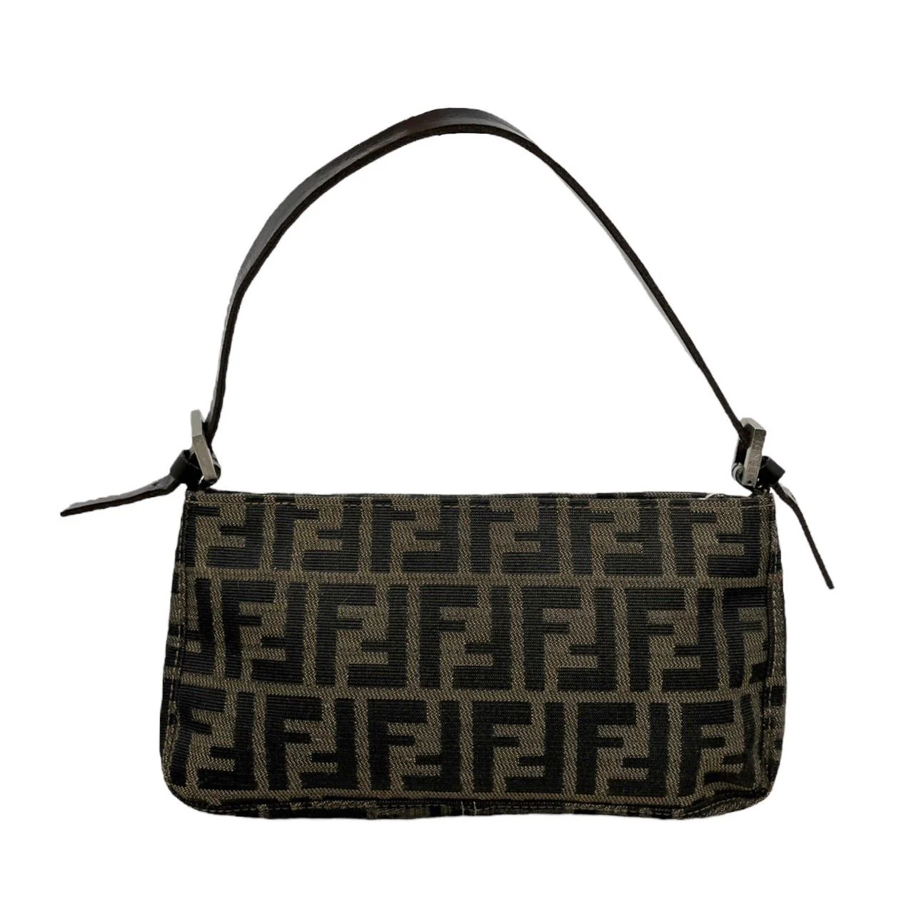 Fendi Brown Logo Mini Shoulder Bag - Image 2