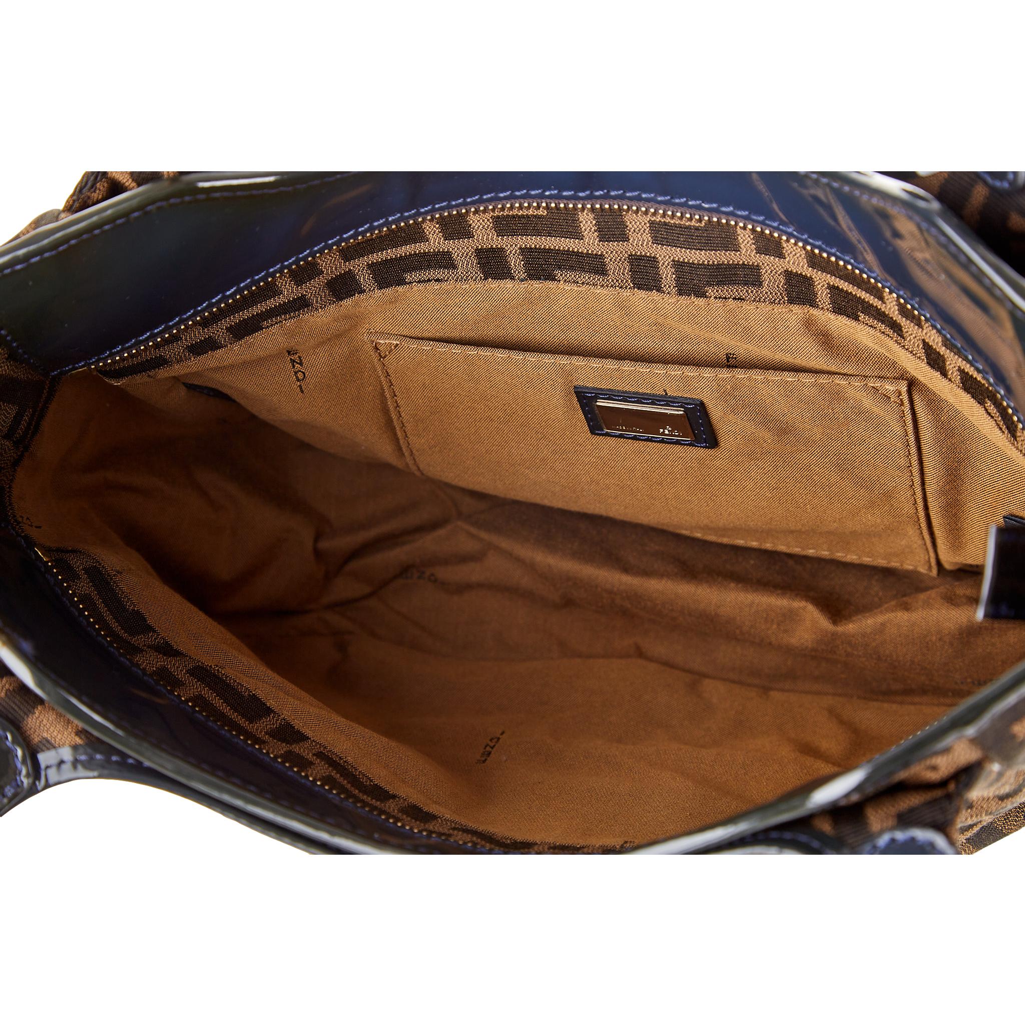 Fendi Brown Logo Shoulder Bag - Image 4