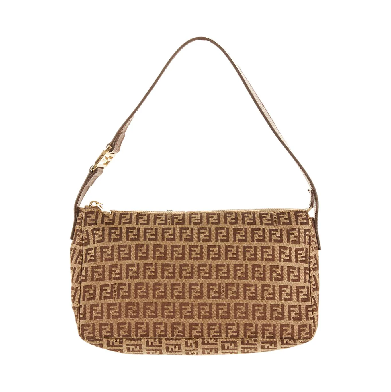Fendi Brown Logo Shouler Bag - Image 2