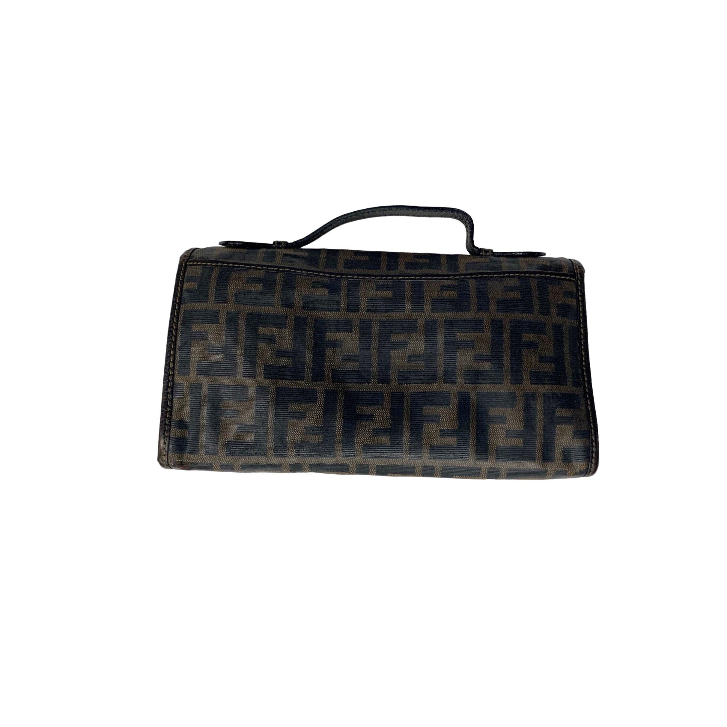 Fendi Brown Logo Small Top Handle - Image 4