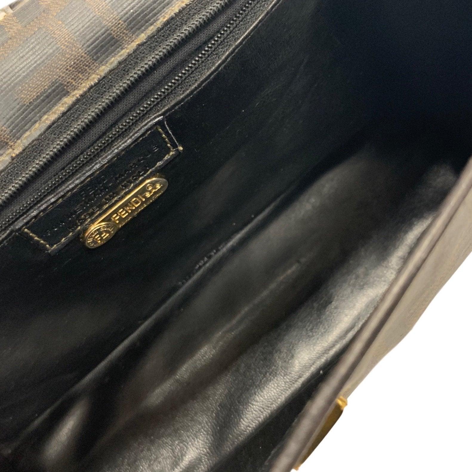 Fendi Brown Logo Small Top Handle - Image 6