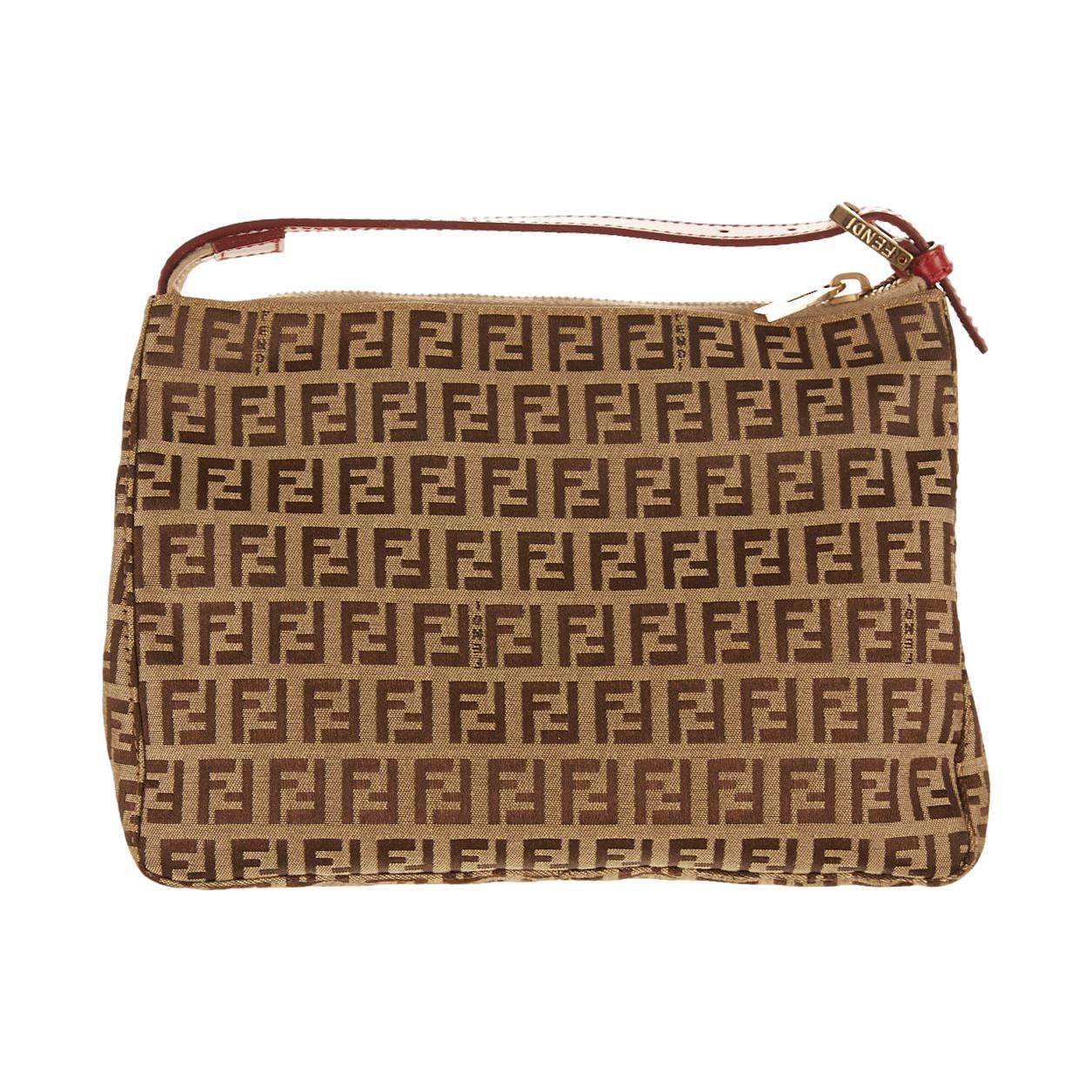Fendi Brown Logo Top Handle Bag - Image 2