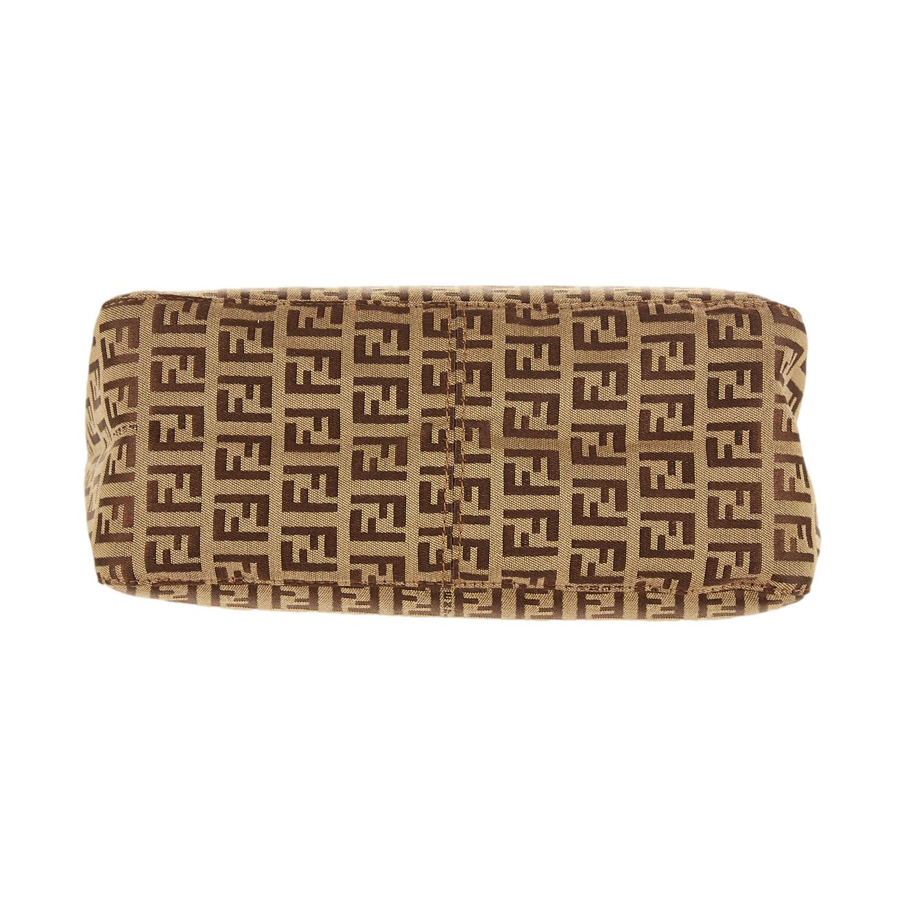 Fendi Brown Logo Top Handle Bag - Image 3